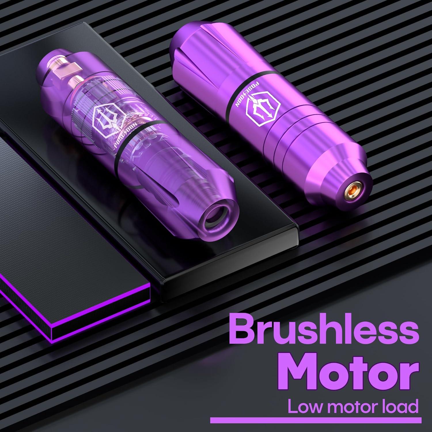 Kit de Máquina de Tatuaje Inalámbrica POSEIDON TK201 con 20 Agujas