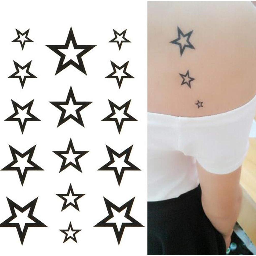 Tatuajes Temporales Yesallwas Luna y Estrellas 6 Hojas 10x6 cm
