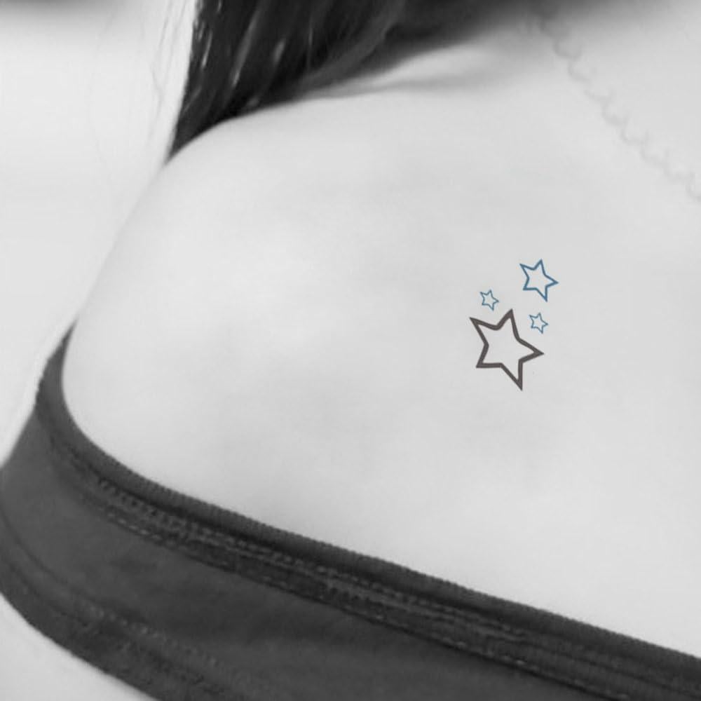 Tatuajes Temporales Yesallwas Luna y Estrellas 6 Hojas 10x6 cm