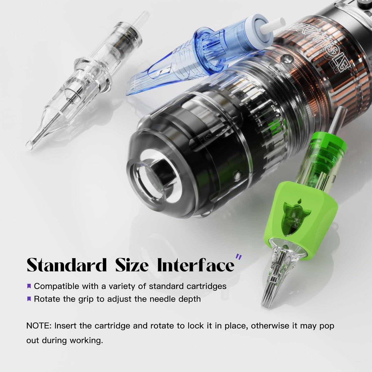 Kit de Tatuaje Inalámbrico Wormhole 73 Piezas con Batería 1300mAh