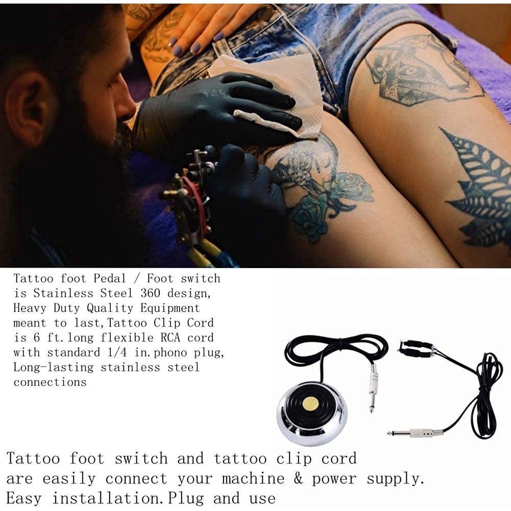 Pedal de Tatuaje y Cable de Clip Nuevo Star Tattoo 360 GEM Pro