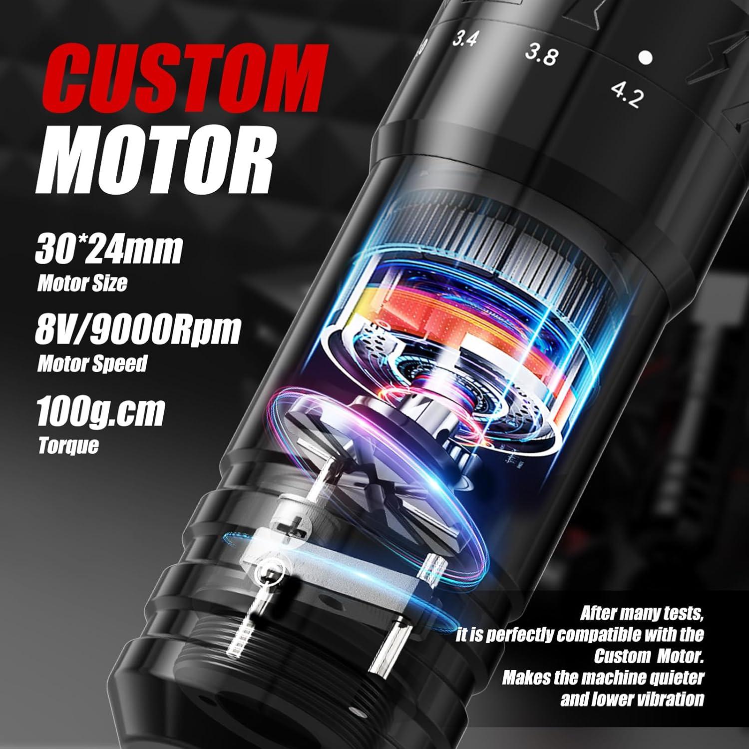 Kit de Máquina de Tatuaje Inalámbrica Xnet con Agujas 20 Pzs