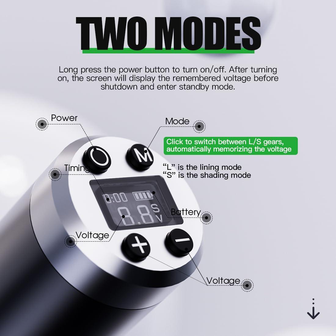 Kit de Tatuaje Inalámbrico Dragonhawk - Máquina Rotativa Profesional