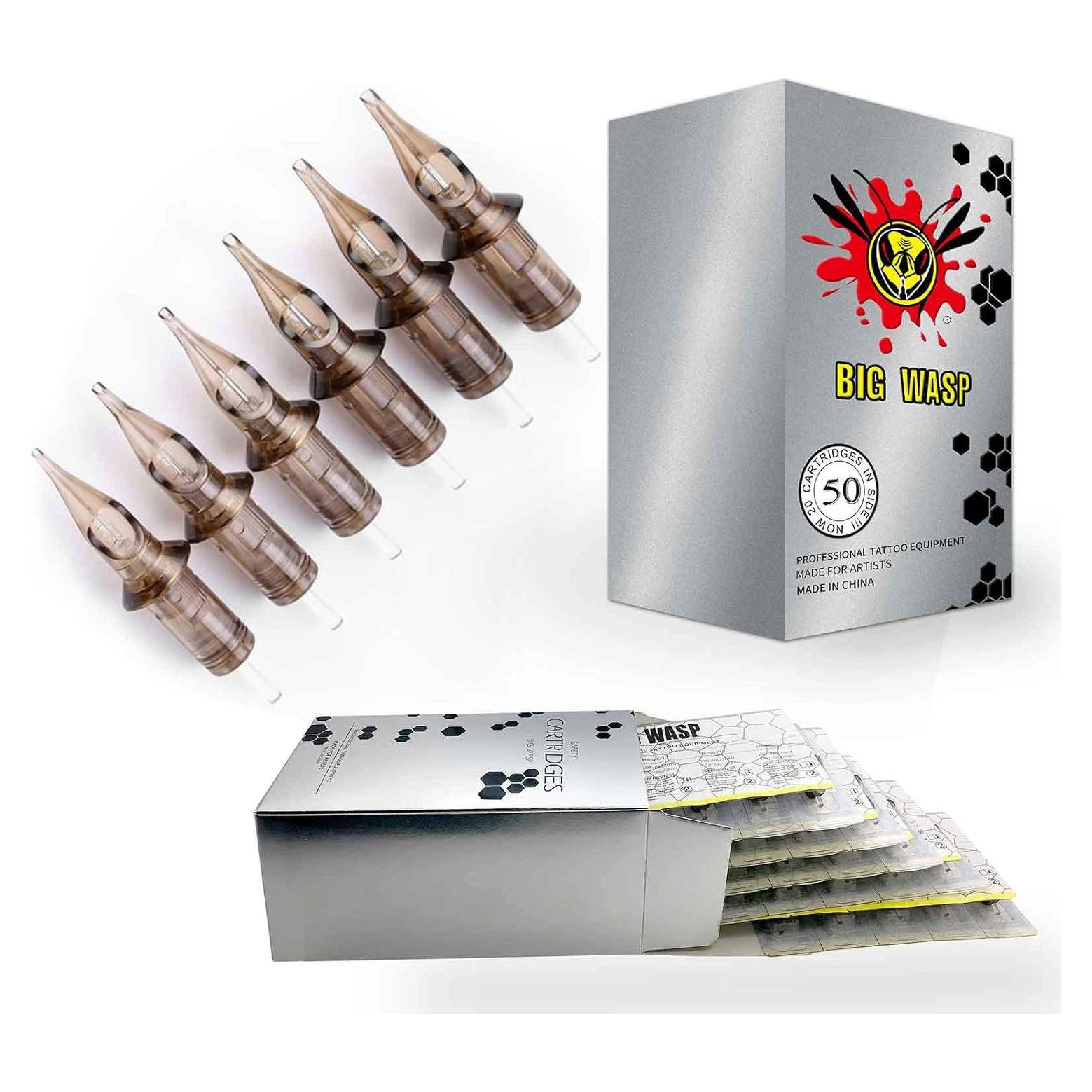 Agujas de Tatuaje Desechables BIGWASP 50pcs Cartuchos 3ra Gen