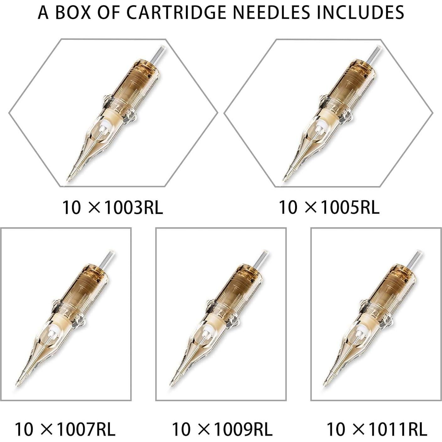 Agujas de Tatuaje Desechables BIGWASP 50pcs Cartuchos 3ra Gen