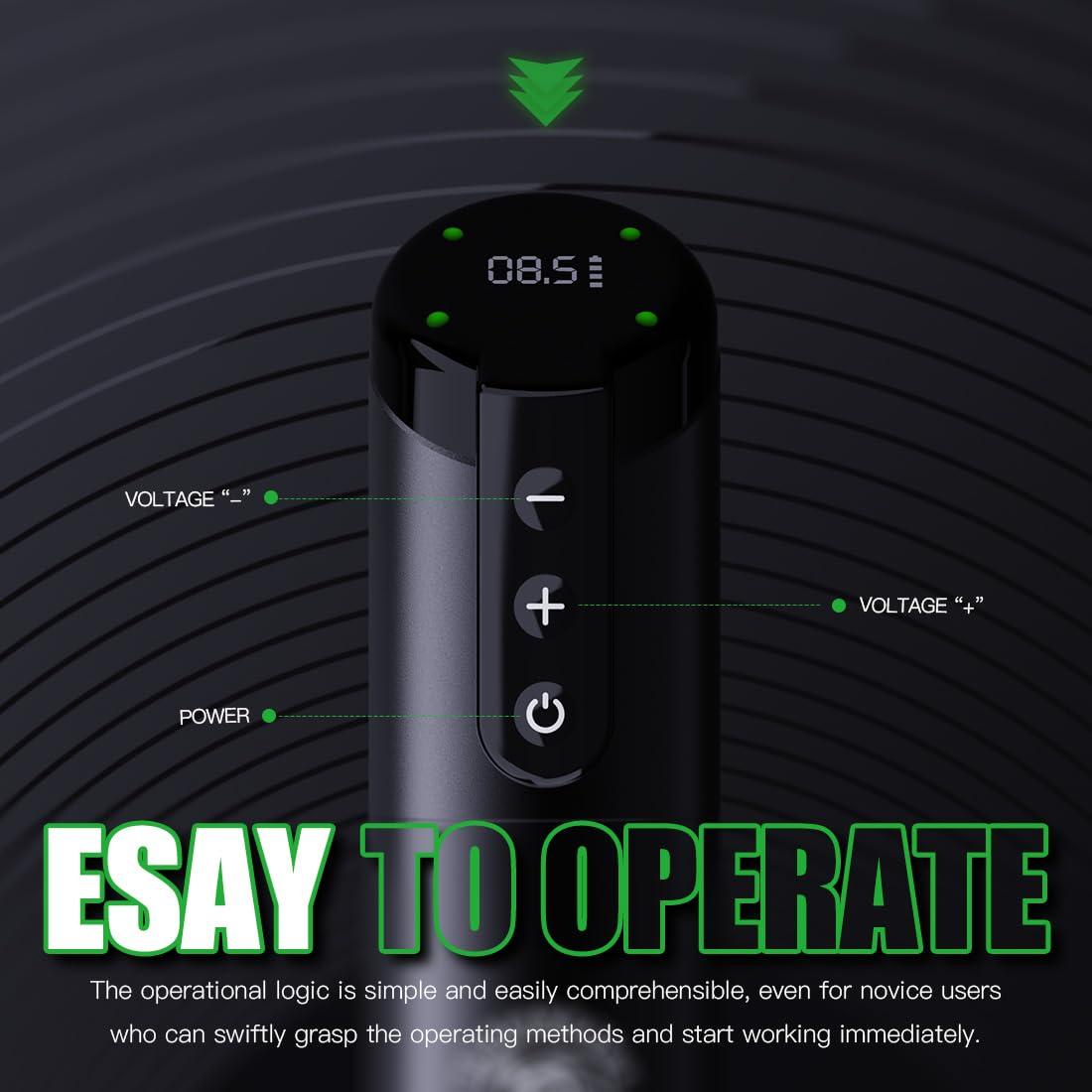 Kit de Máquina de Tatuaje Inalámbrica Dragonhawk X2 para Principiantes