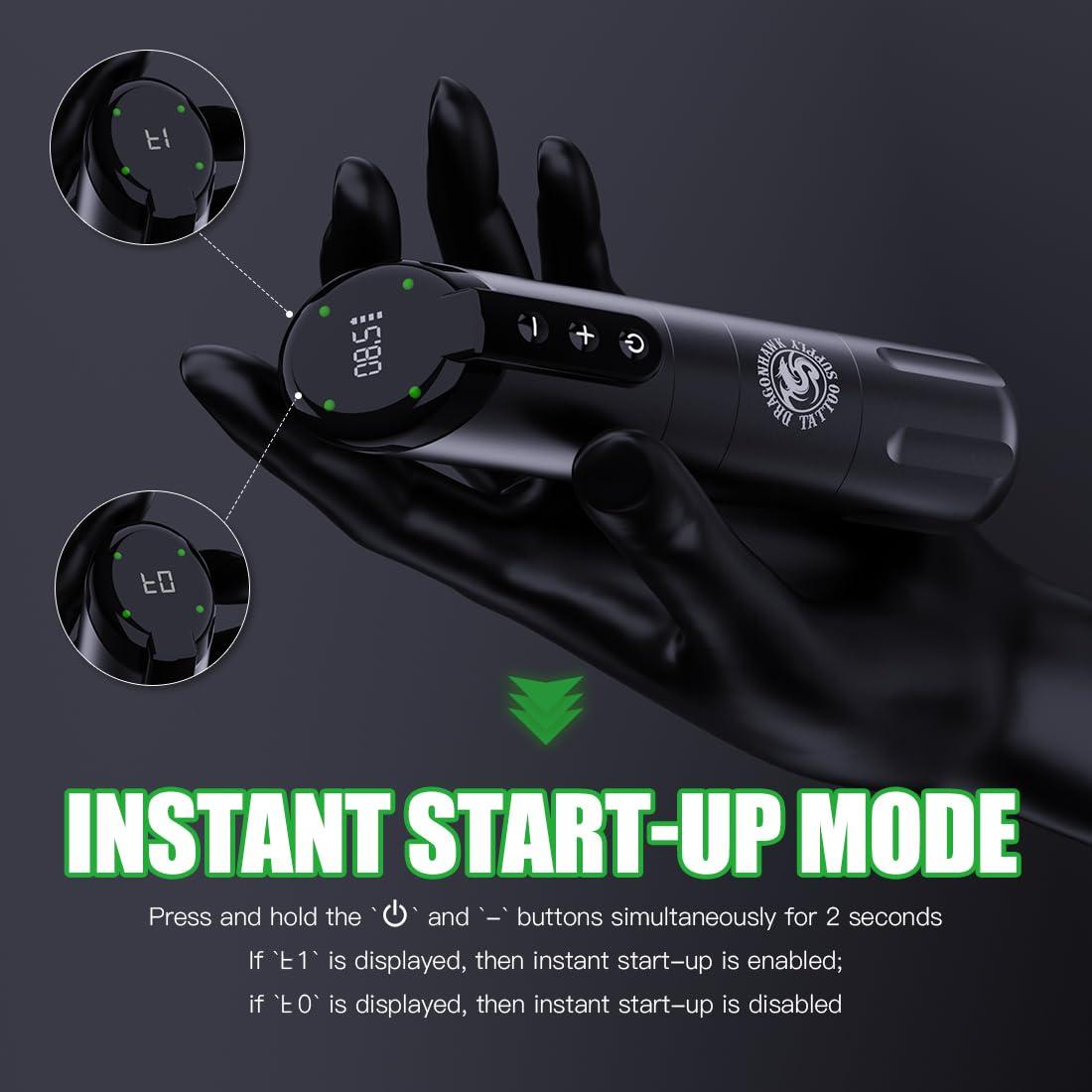 Kit de Máquina de Tatuaje Inalámbrica Dragonhawk X2 para Principiantes