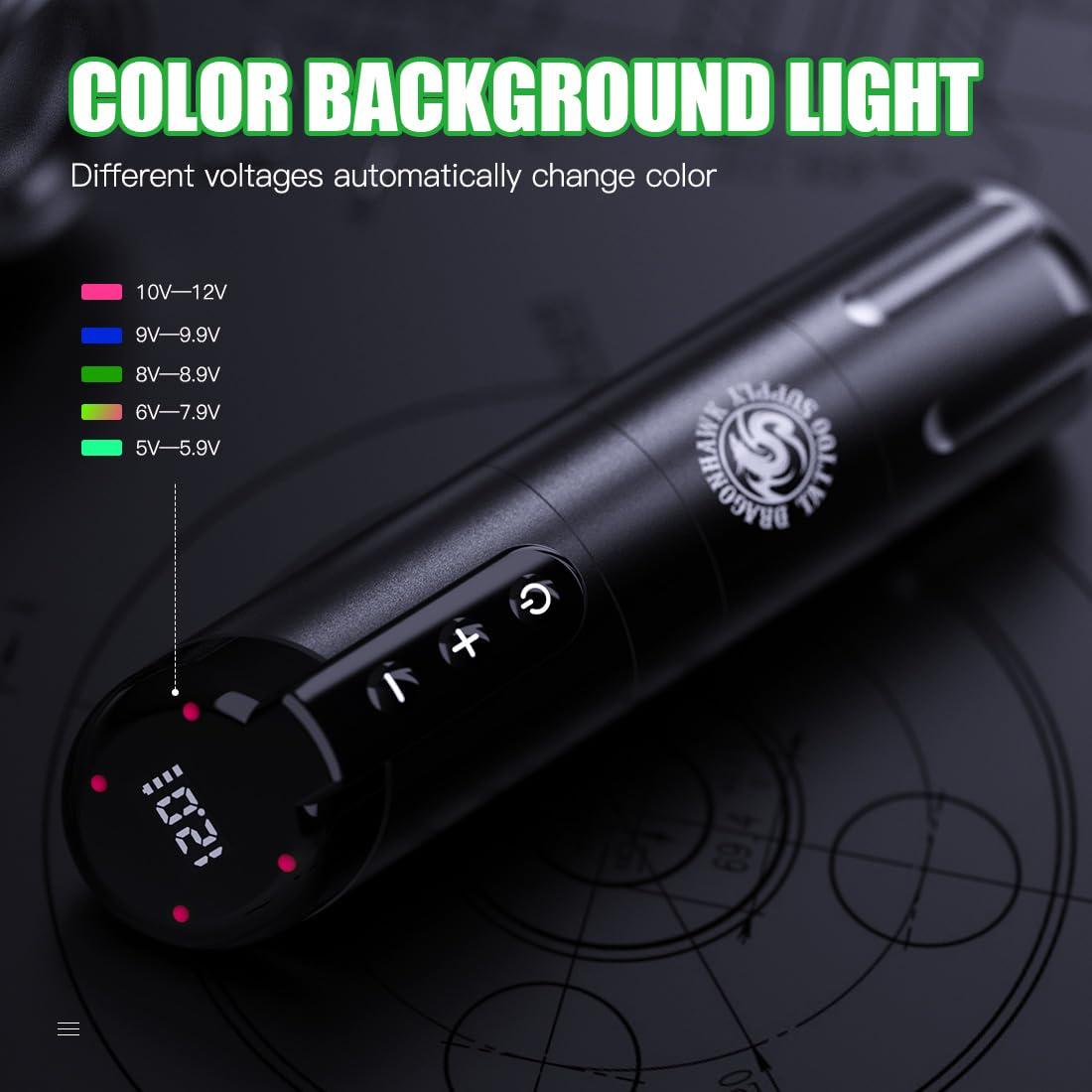 Kit de Máquina de Tatuaje Inalámbrica Dragonhawk X2 para Principiantes