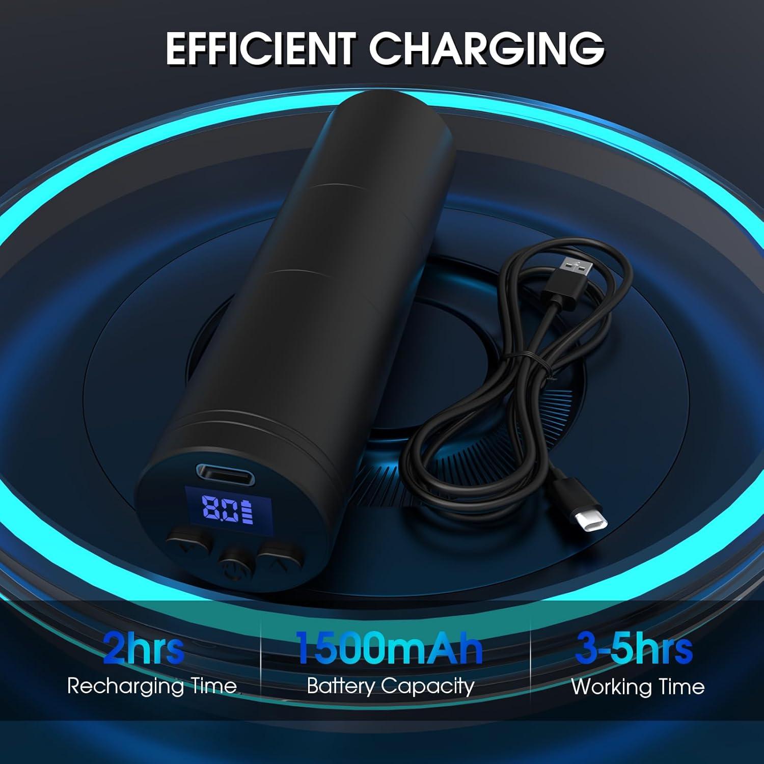 Kit de Tatuaje EZ - Máquina Inalámbrica Lancer 1500mAh