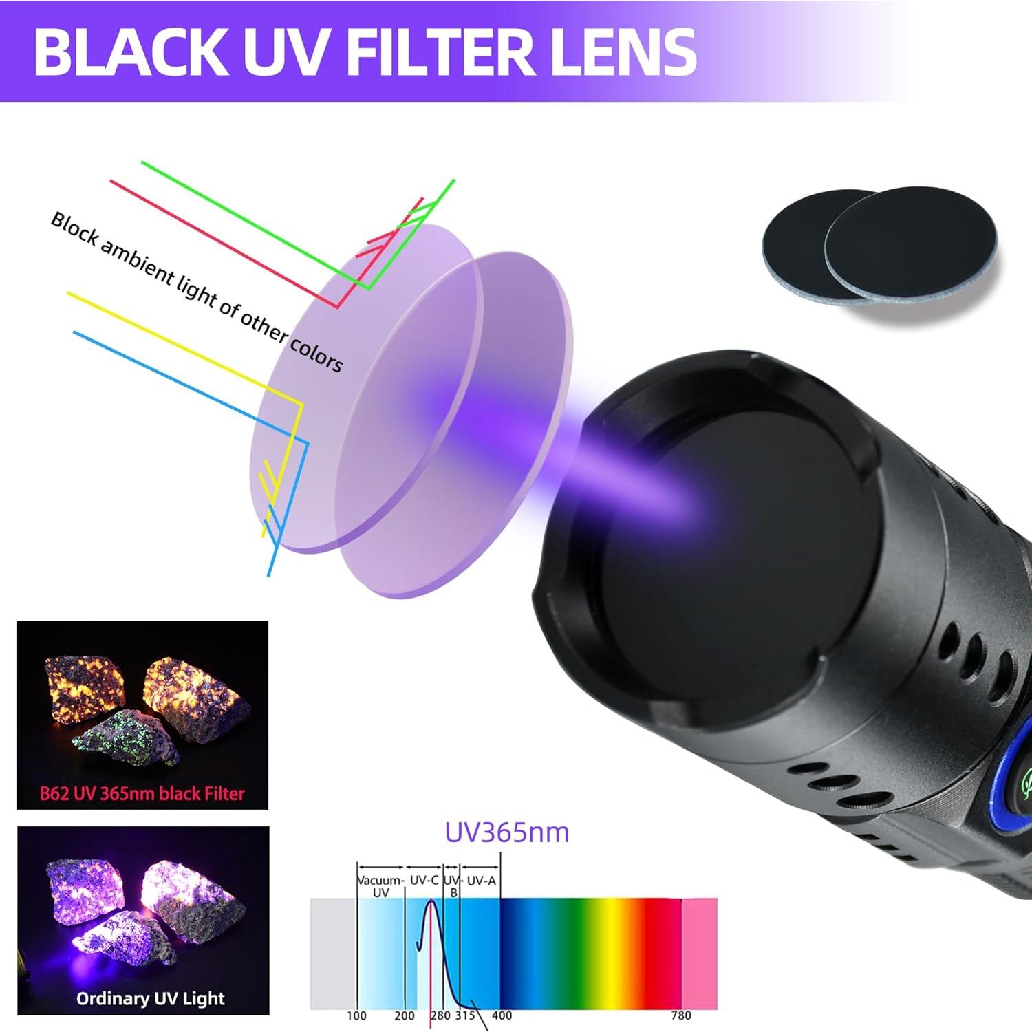 Linterna UV 365nm DARKBEAM Recargable USB-C Impermeable