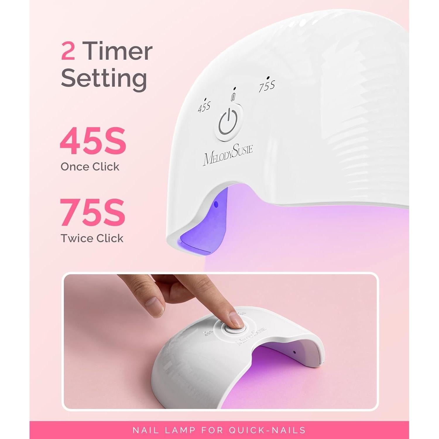 Lámpara UV de Uñas Inalámbrica MelodySusie P-Art06G 1000mAh