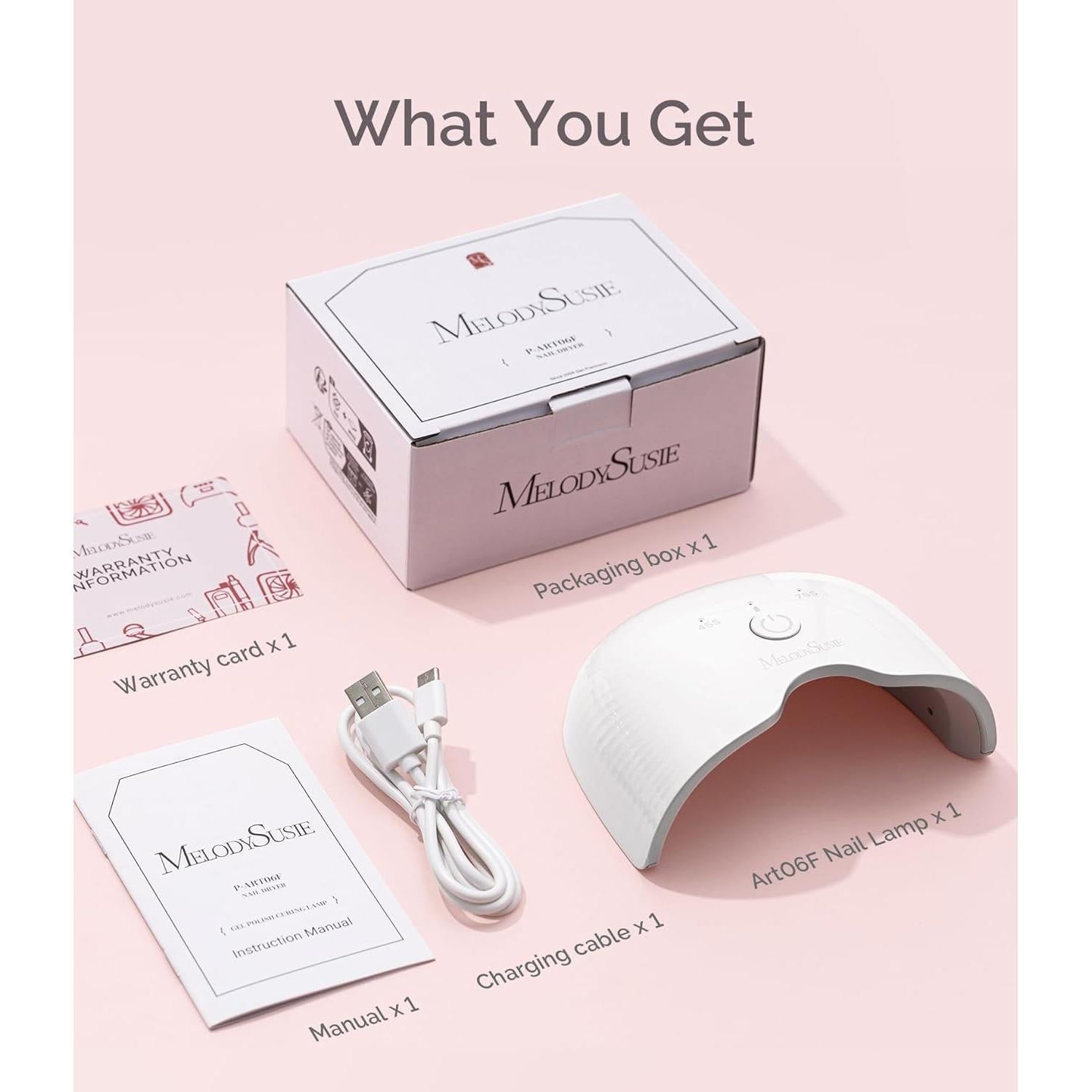 Lámpara UV de Uñas Inalámbrica MelodySusie P-Art06G 1000mAh