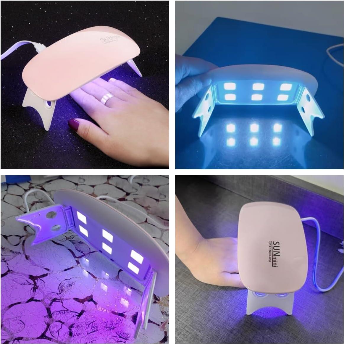 Lámpara LED UV para Uñas Gel ZBJBinCH 6W Portátil Plegable