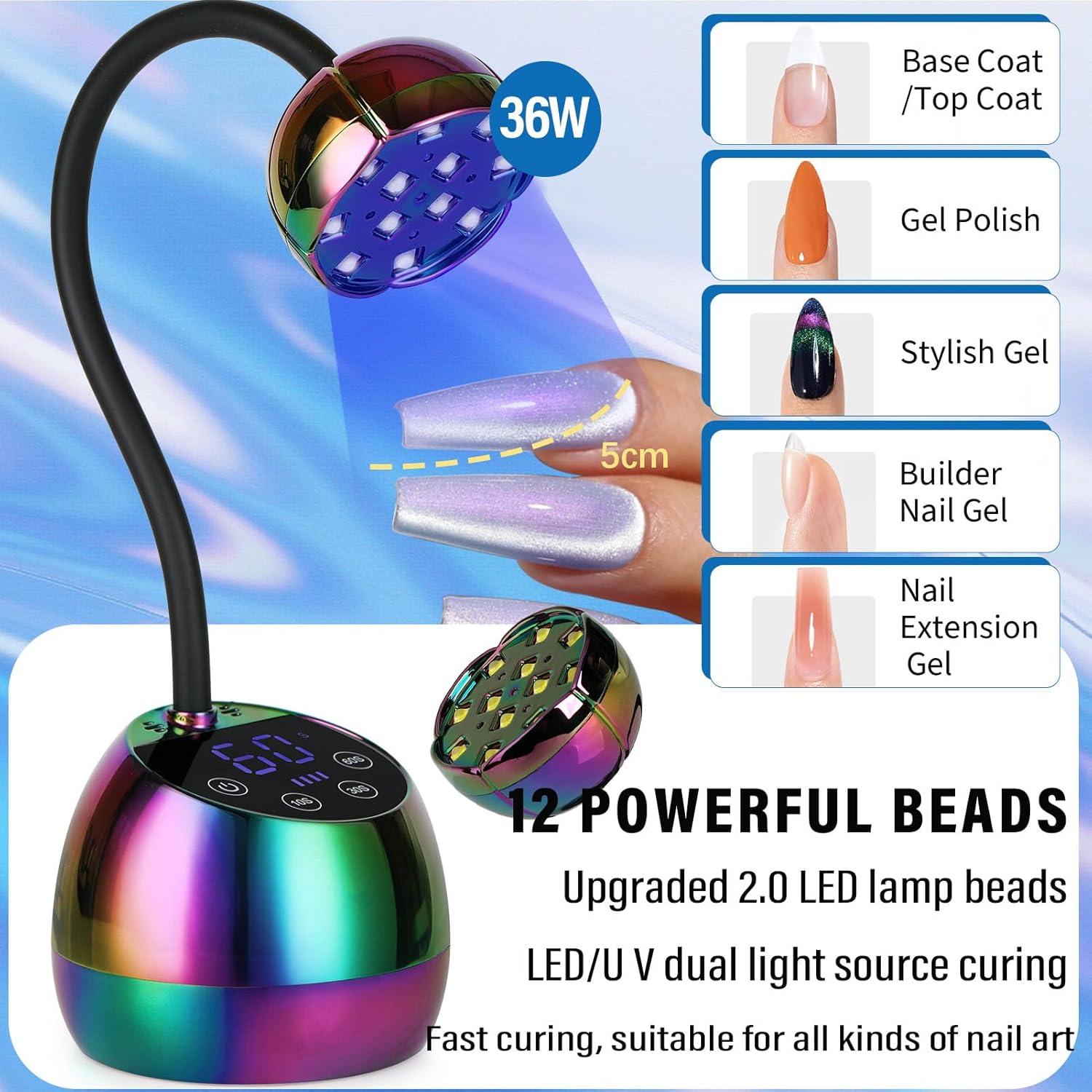 Lámpara UV LED PHAIN 36W Inalámbrica para Uñas Gel con Sensor