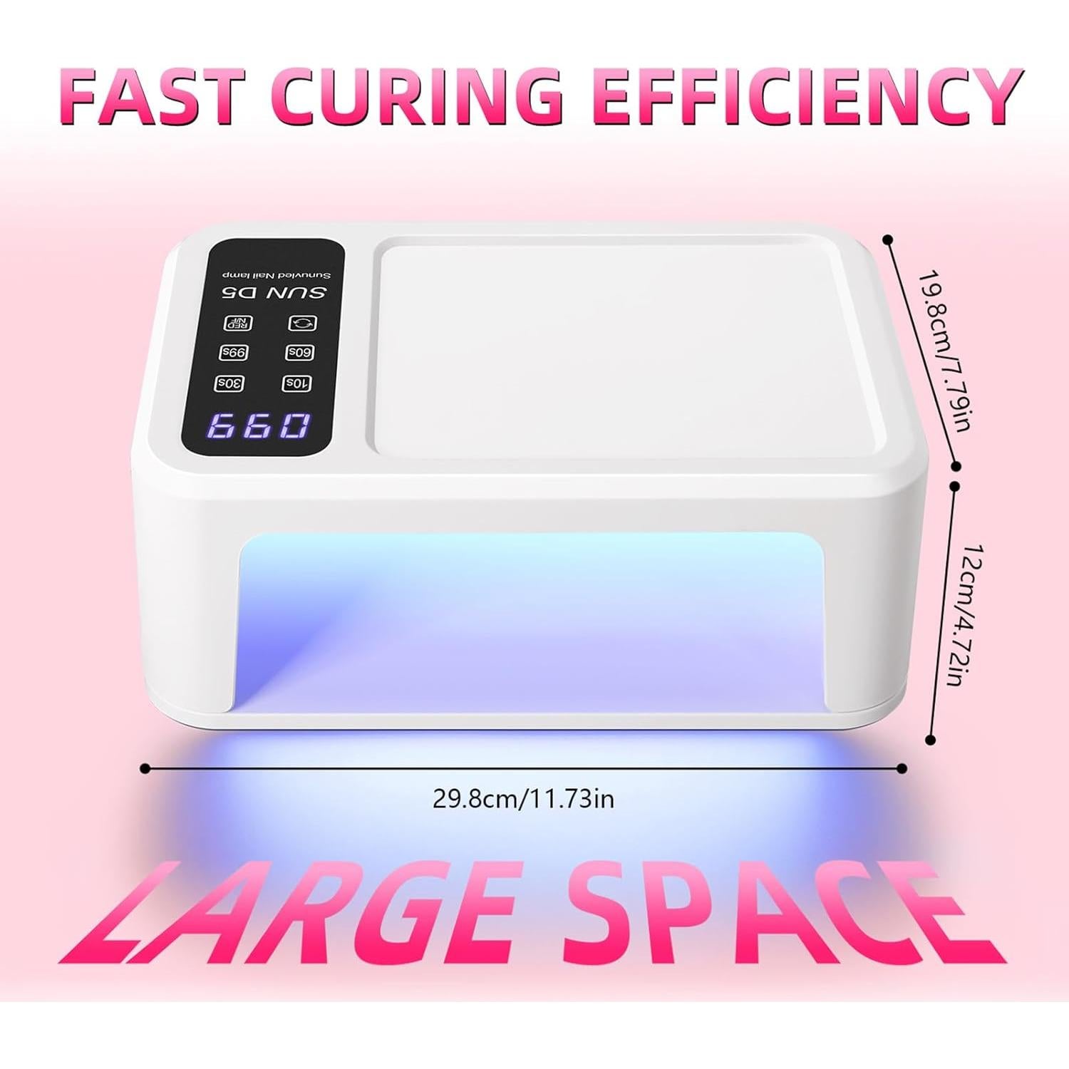 Lámpara UV LED DianaNail WL-EN9R-WIO4 para Uñas de Gel 140 Perlas