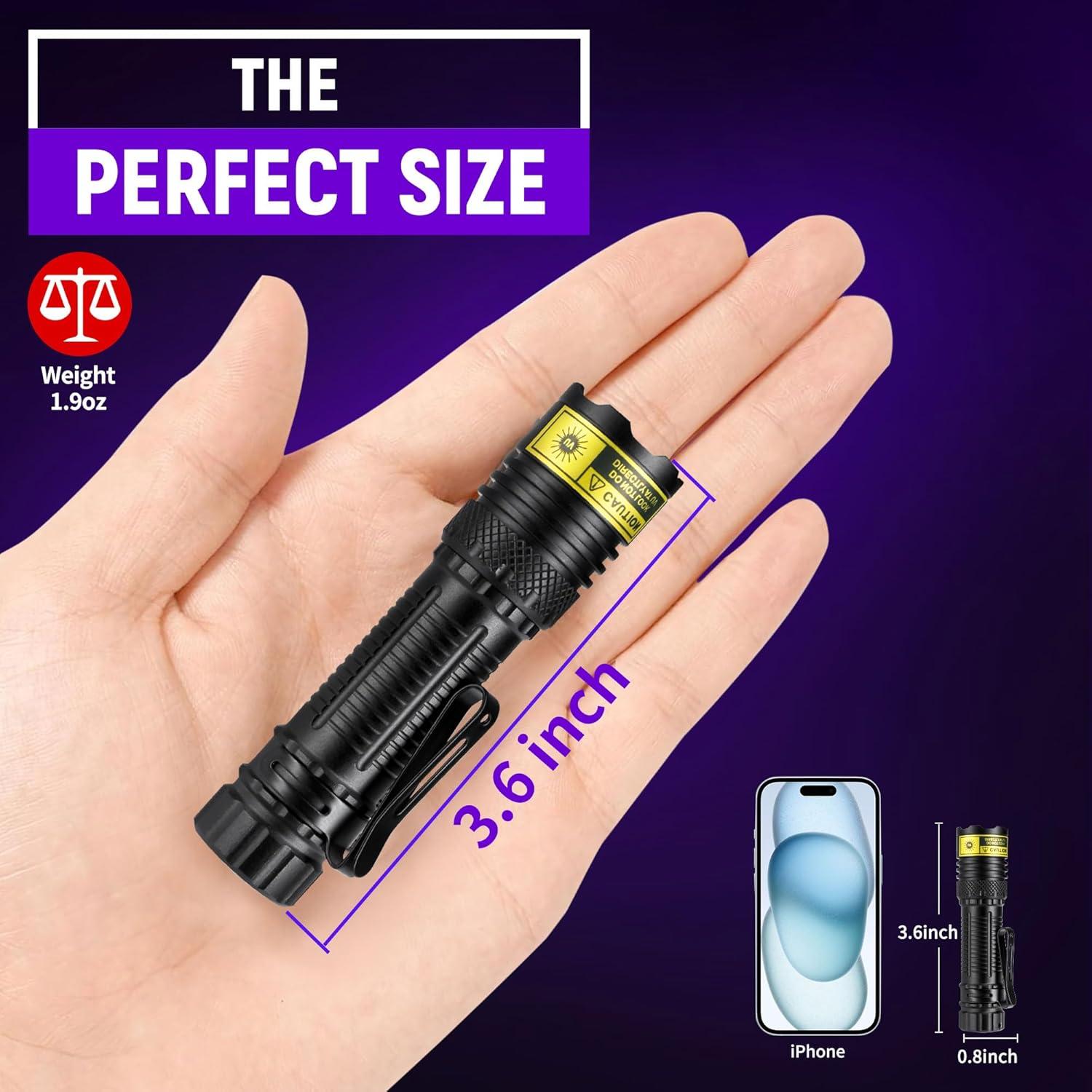 Linterna UV Mini DARKDAWN 365/395nm Recargable USB IPX6