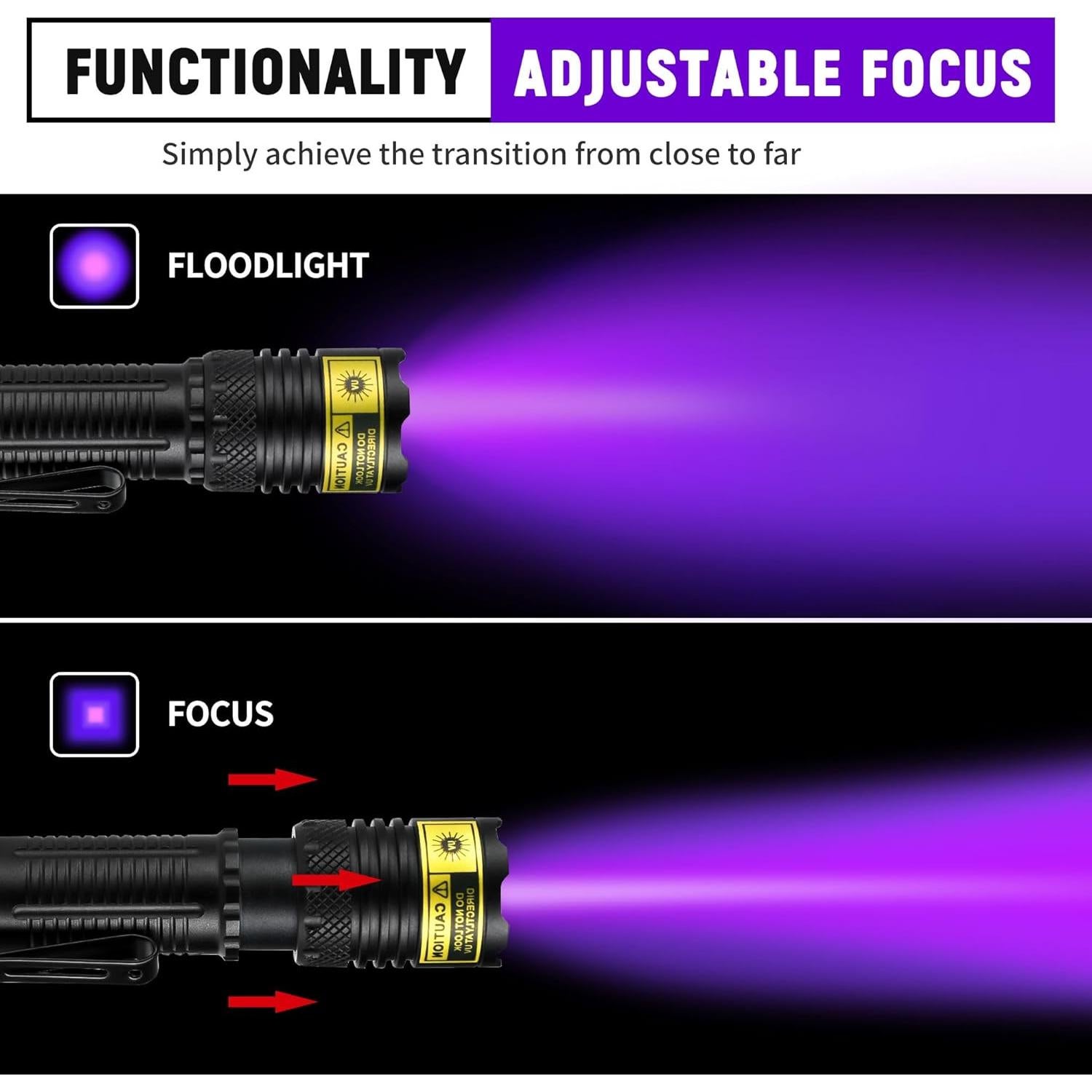 Linterna UV Mini DARKDAWN 365/395nm Recargable USB IPX6