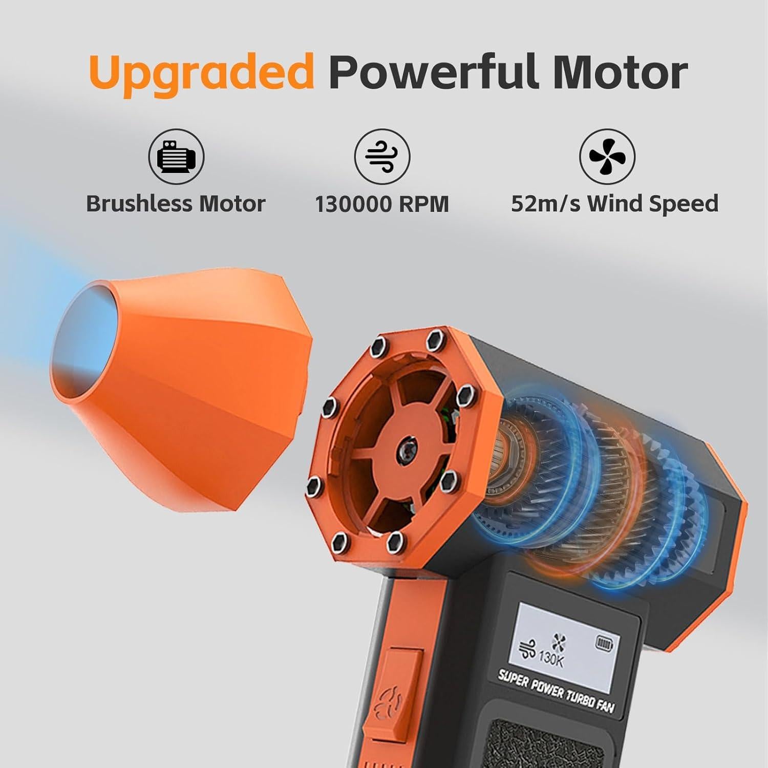 Soplador de Aire Comprimido Tzuoen 2 en 1 Recargable 130000RPM