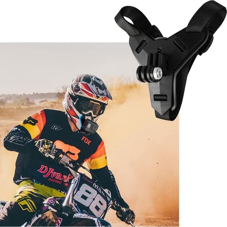 Soporte de Barbilla para Casco Walway - Compatible con GoPro y Más