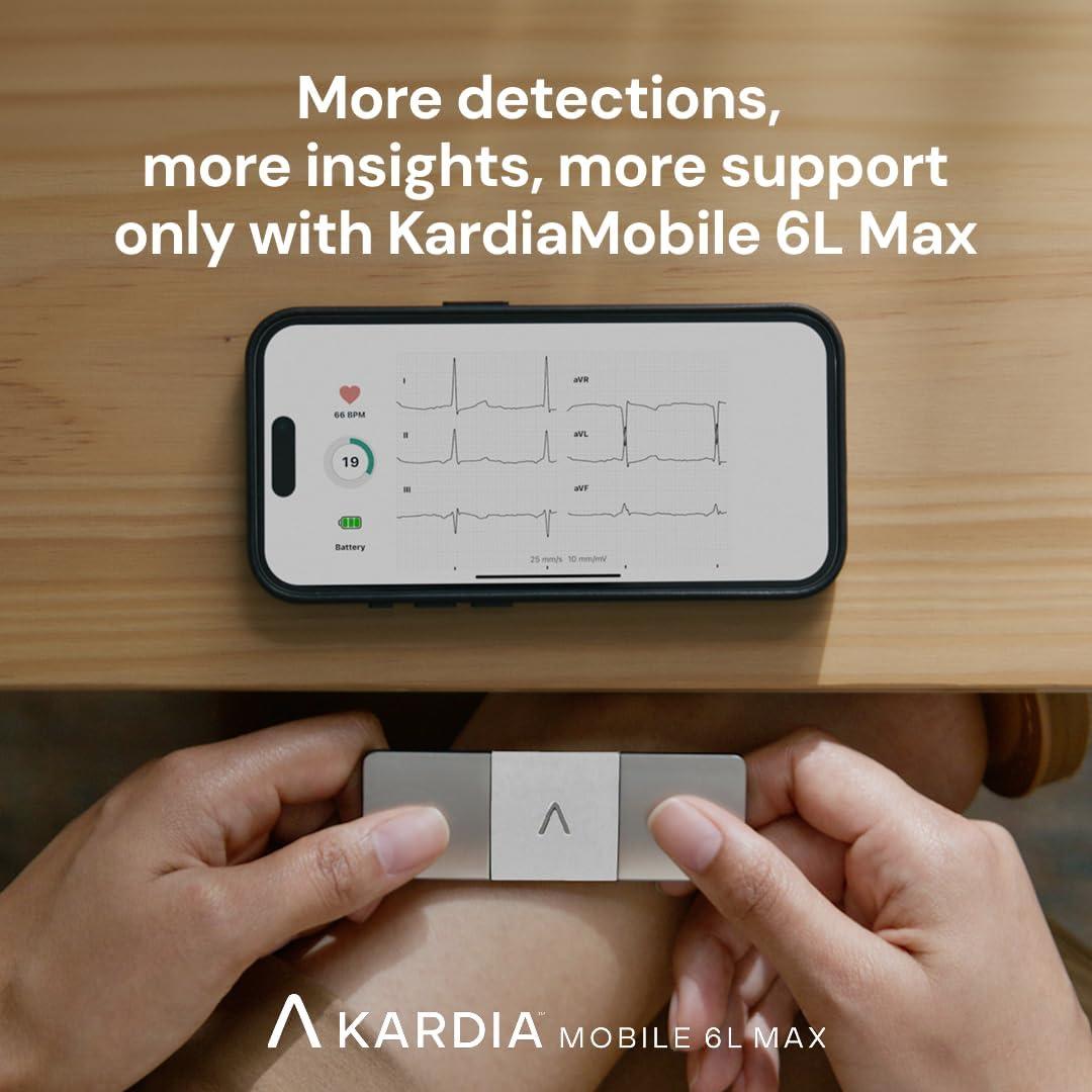 KardiaMobile 6L Max AliveCor | Monitor EKG 6 Derivaciones