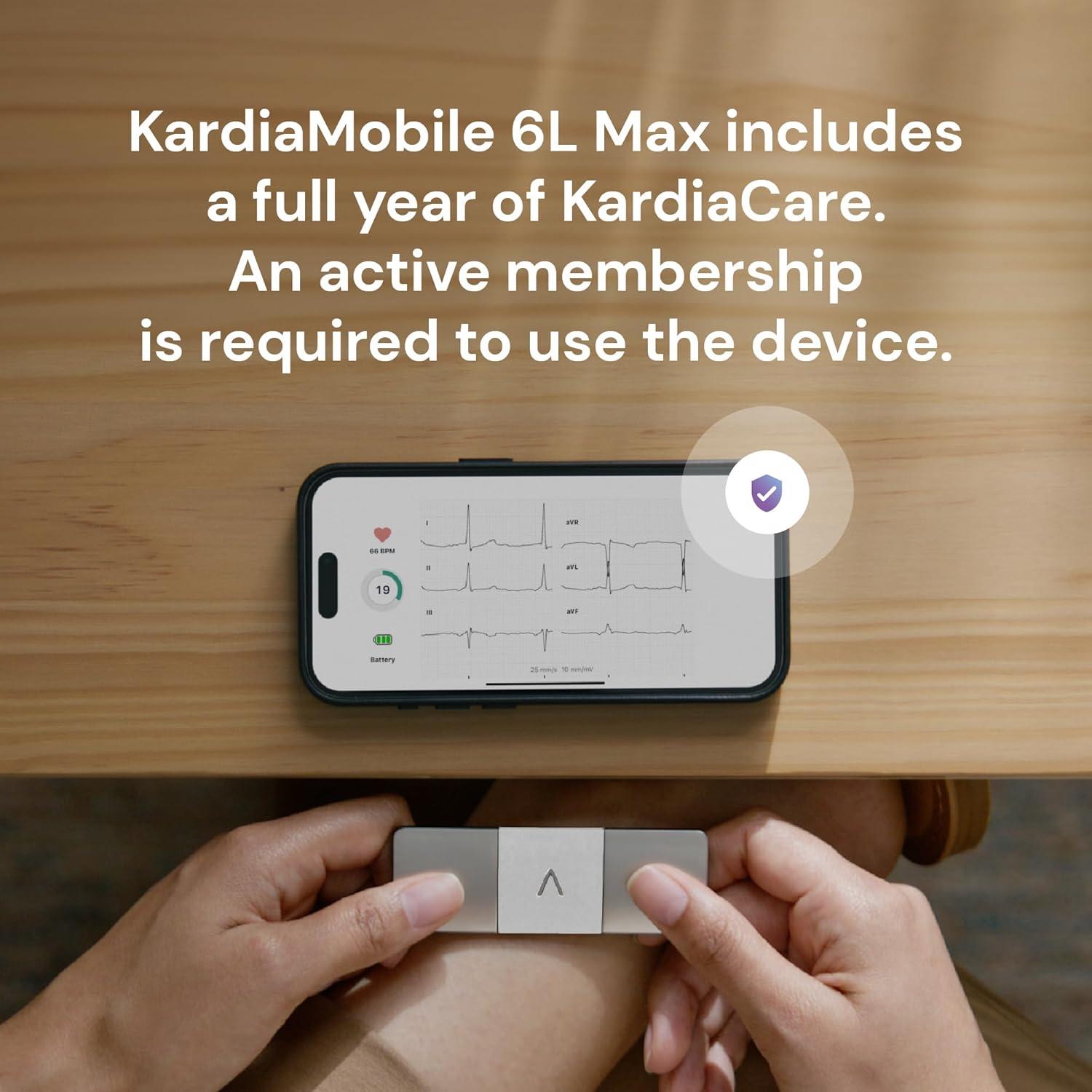 KardiaMobile 6L Max AliveCor | Monitor EKG 6 Derivaciones