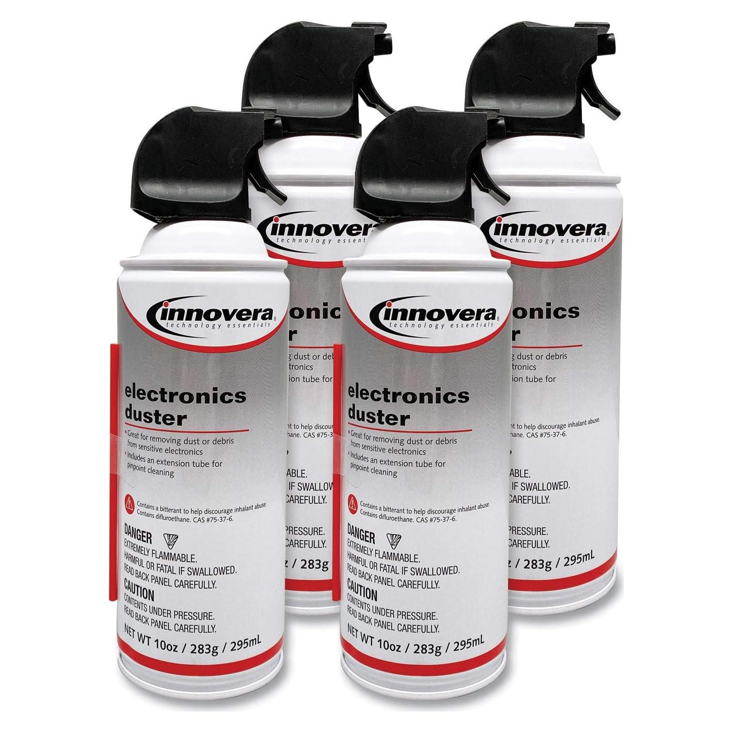 Limpiador de Aire Comprimido Innovera 10 Oz (0.28 kg) 4/Paq