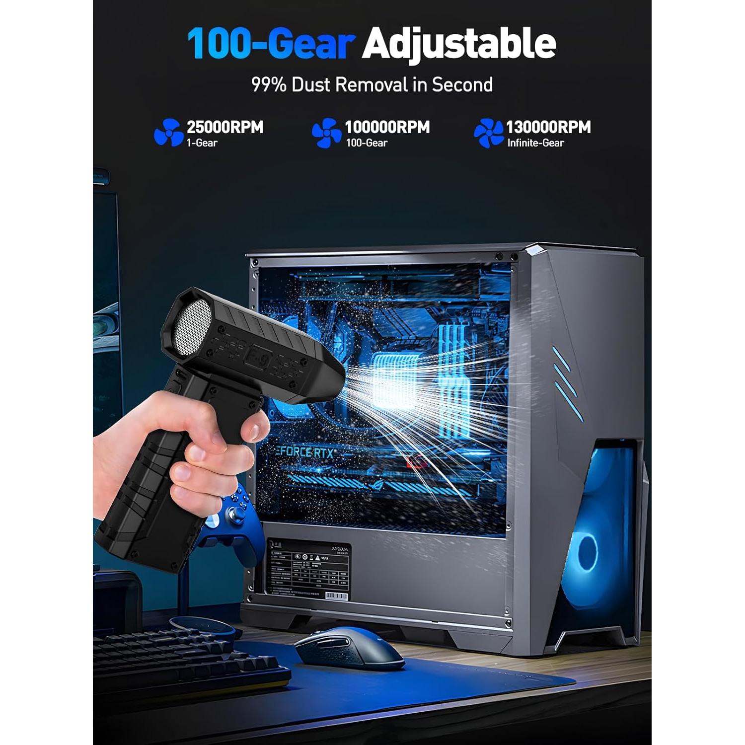 Soplador de Aire Comprimido Eléctrico Apmata F9 130000 RPM