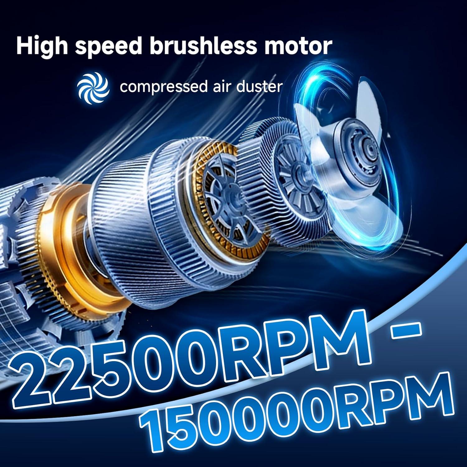 Soplador y Aspiradora 4-en-1 Haën Babos 150,000RPM Recargable