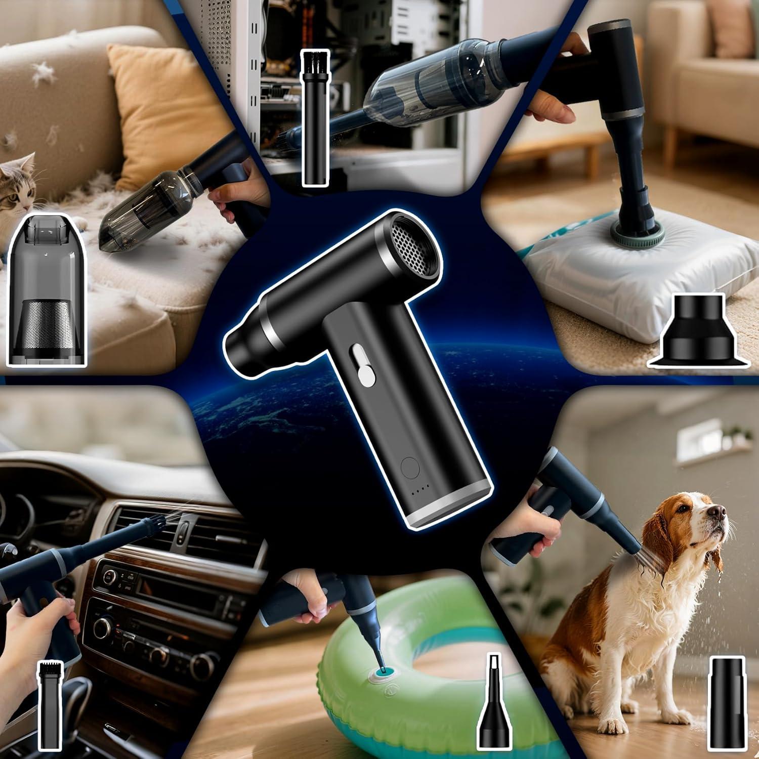 Soplador y Aspiradora 4-en-1 Haën Babos 150,000RPM Recargable