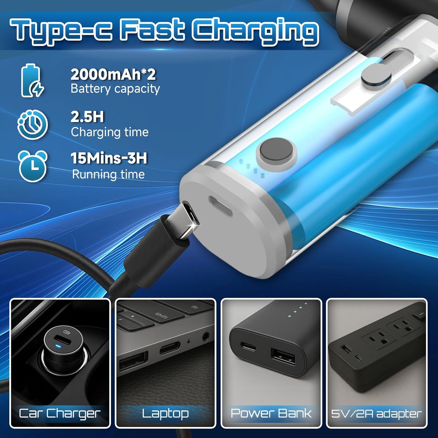 Soplador y Aspiradora 4-en-1 Haën Babos 150,000RPM Recargable