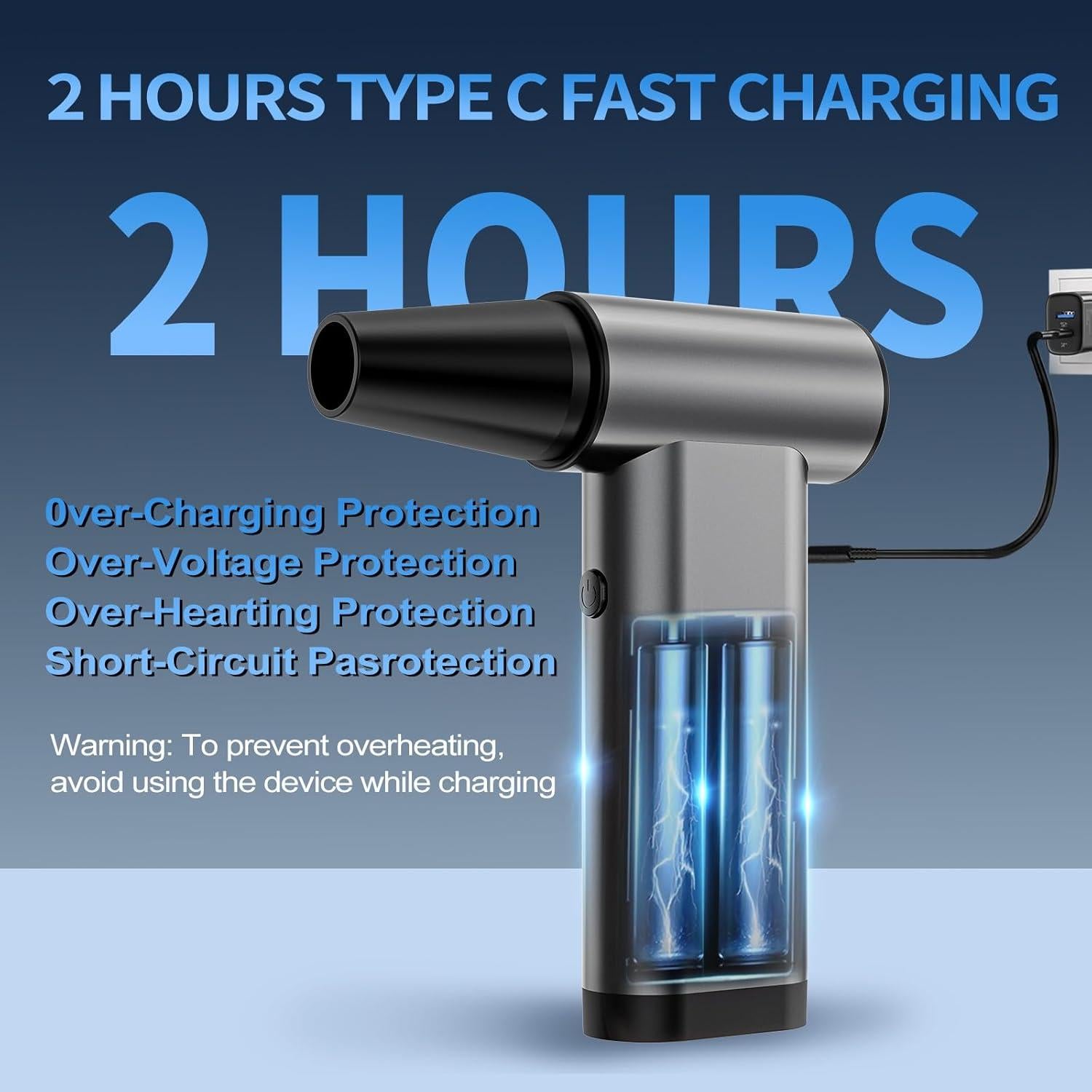 Soplador de aire comprimido iRonthunder 180000RPM recargable