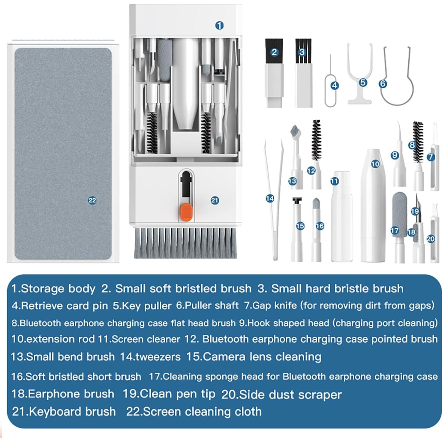 Kit de Limpieza Electrónica 22 en 1 Lanrxs - Profesional y Portátil