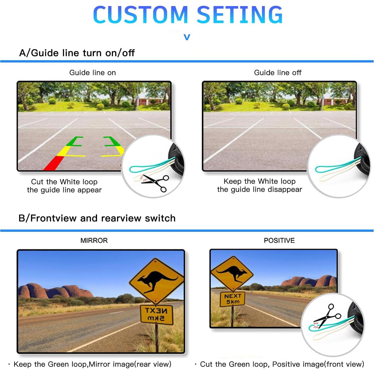 Cámara de Respaldo Kairiyard HD 170° Impermeable para Autos