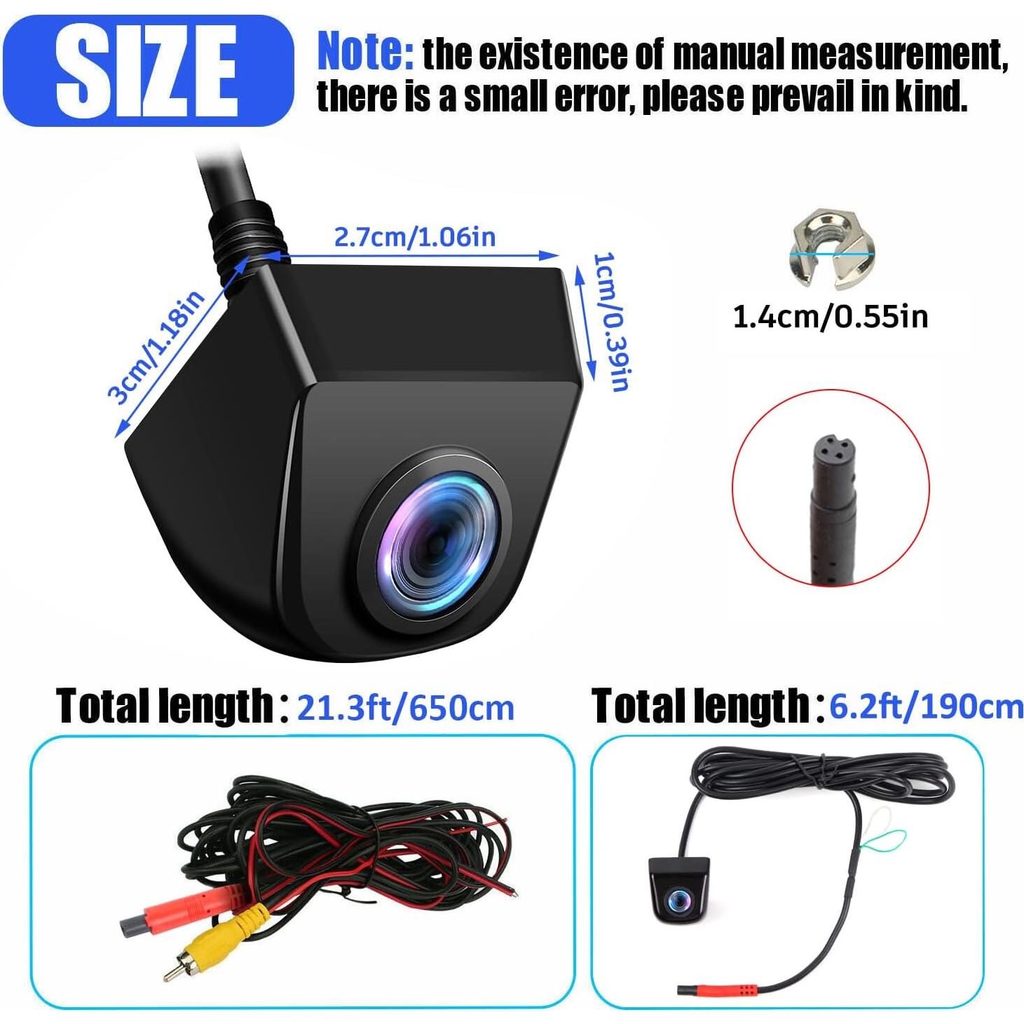 Cámara de Respaldo Kairiyard HD 170° Impermeable para Autos