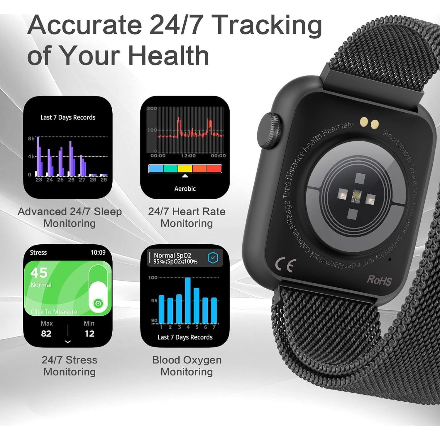 Reloj Inteligente EarlySincere 1.9" AMOLED Monitoreo Salud