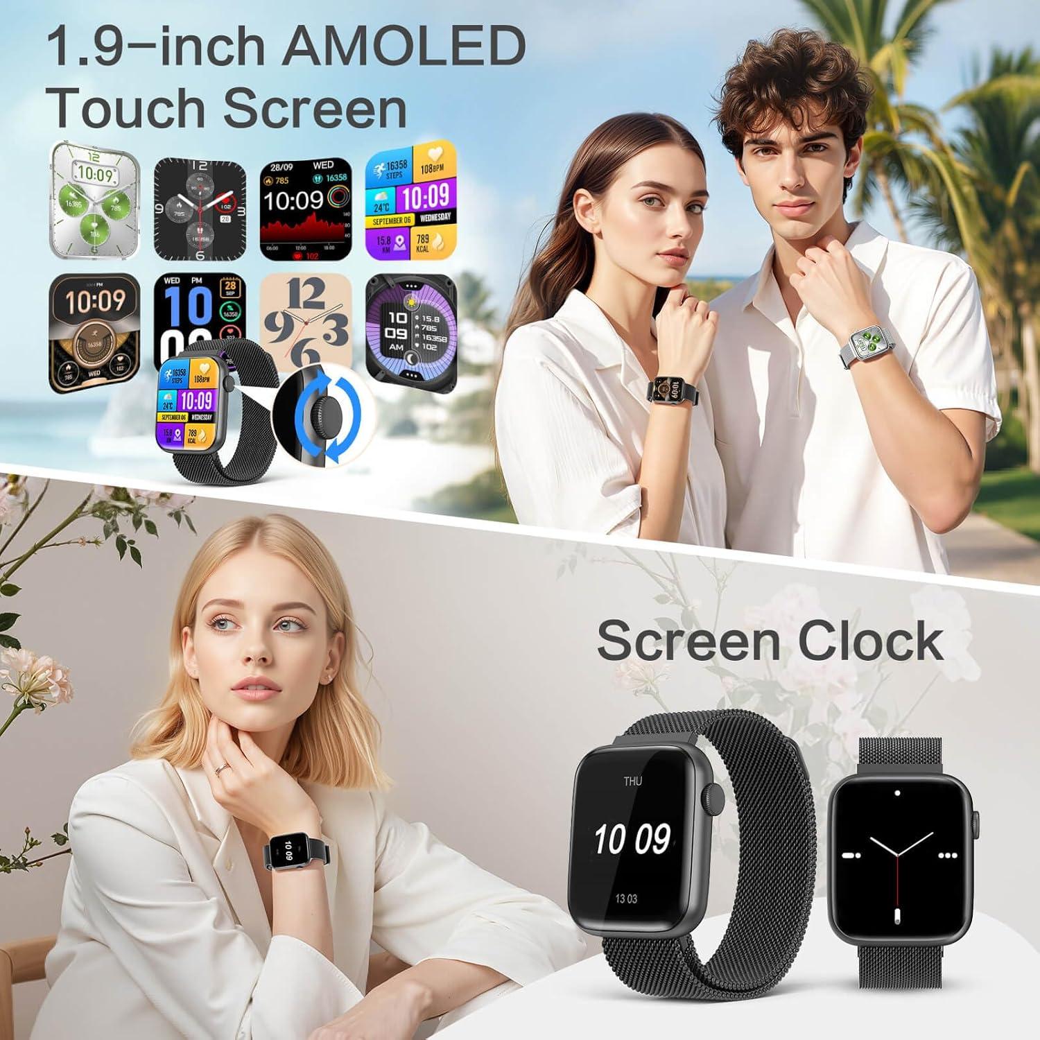 Reloj Inteligente EarlySincere 1.9" AMOLED Monitoreo Salud