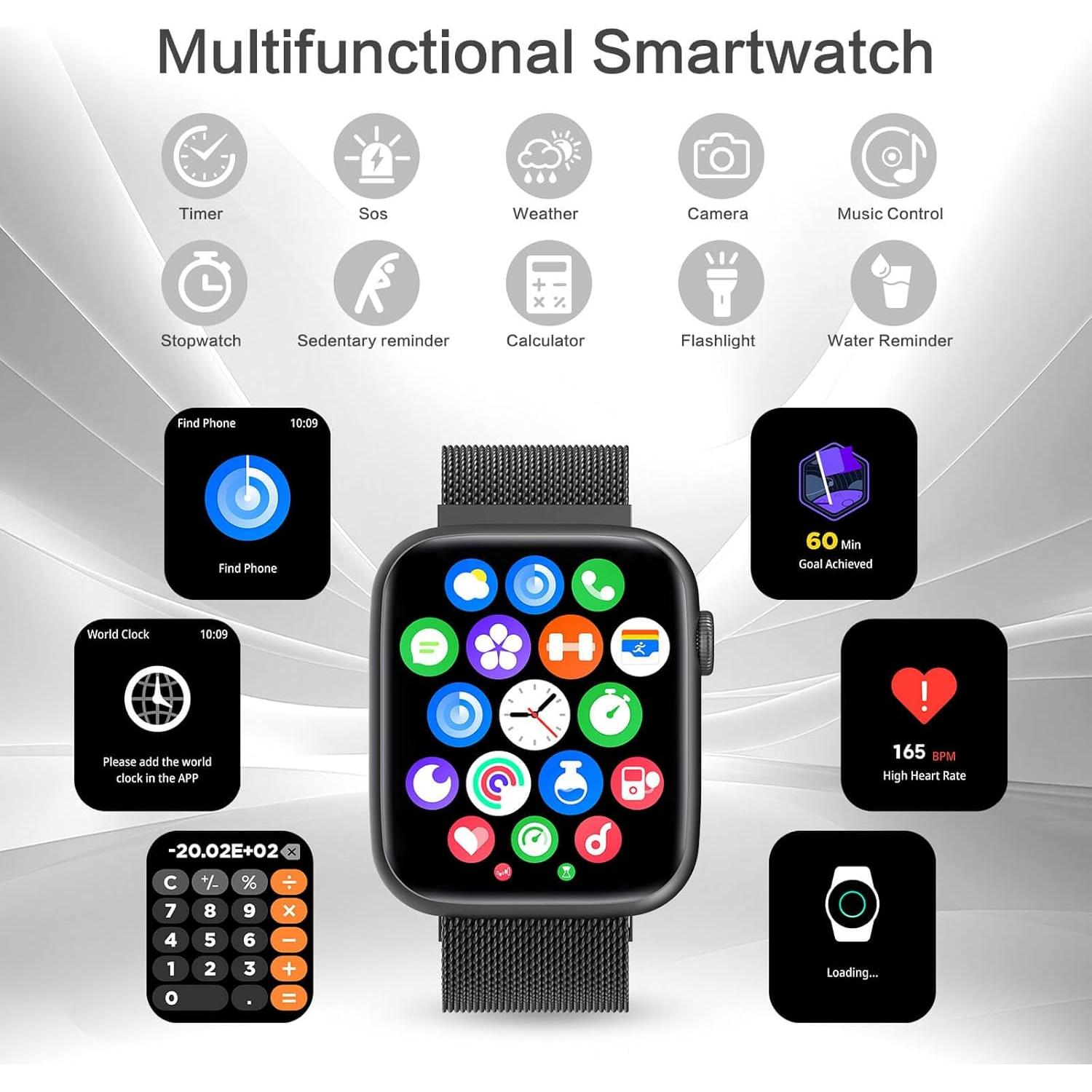 Reloj Inteligente EarlySincere 1.9" AMOLED Monitoreo Salud