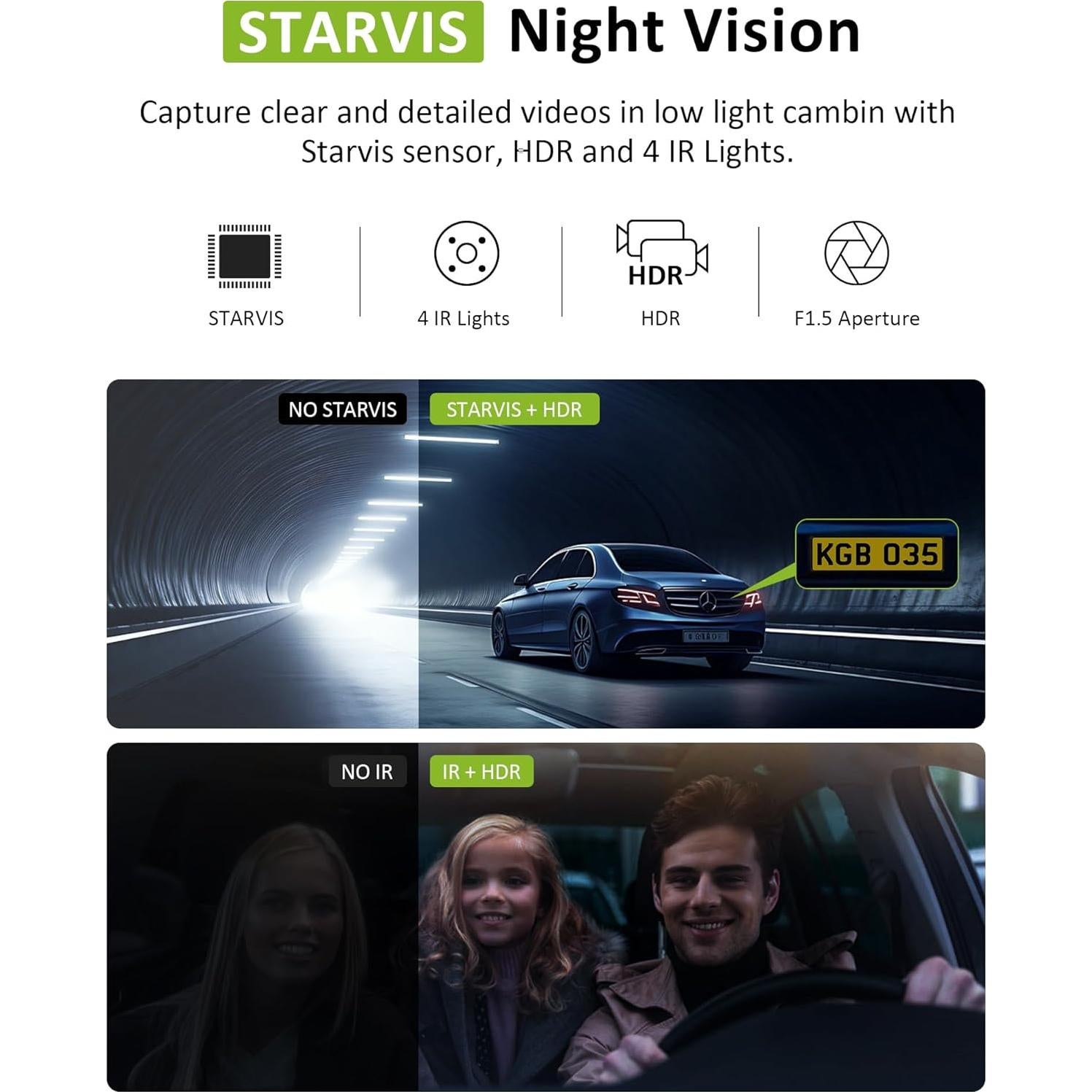 Cámara de tablero 4K GMAIPOP F800 3 canales WiFi 5GHz