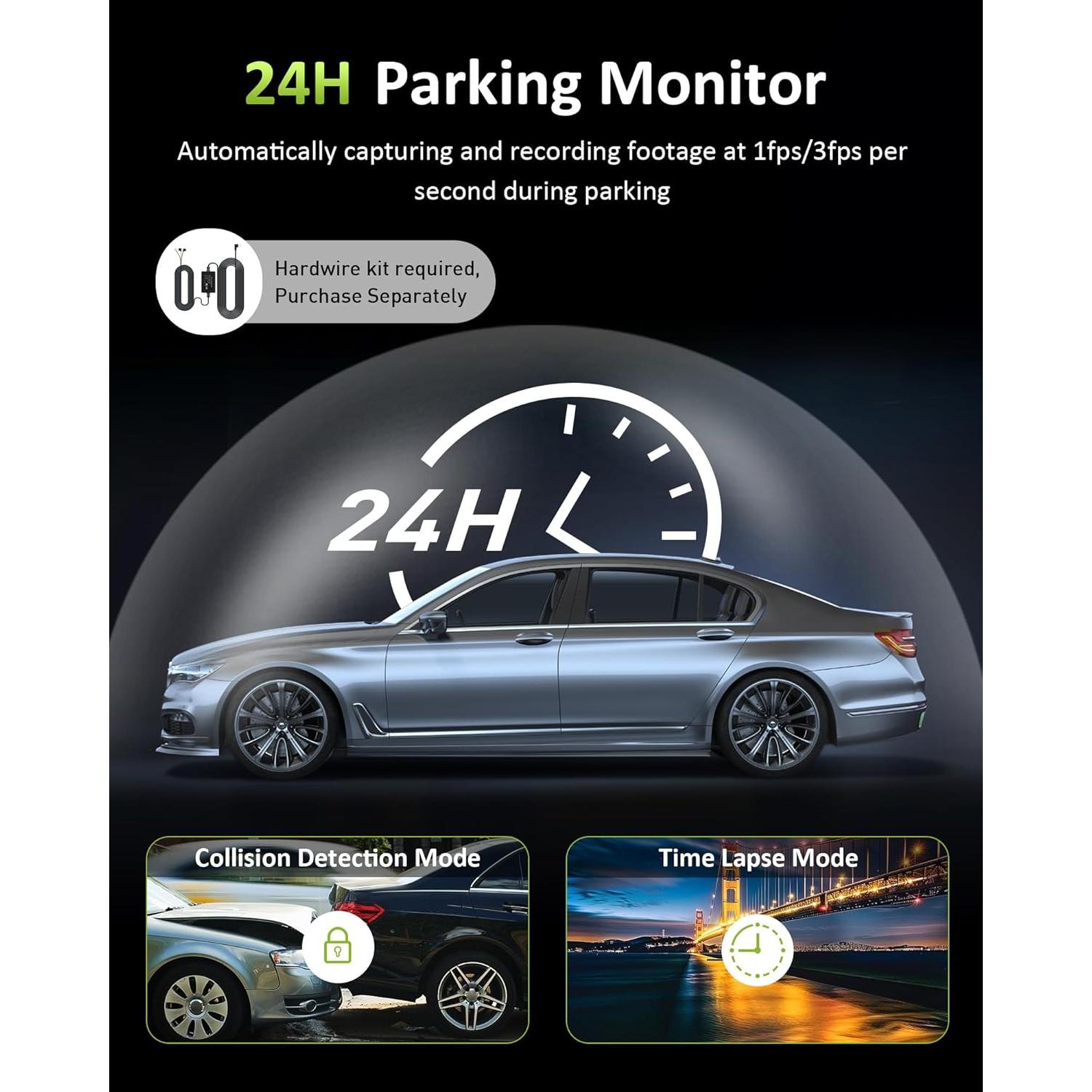 Cámara de tablero 4K GMAIPOP F800 3 canales WiFi 5GHz