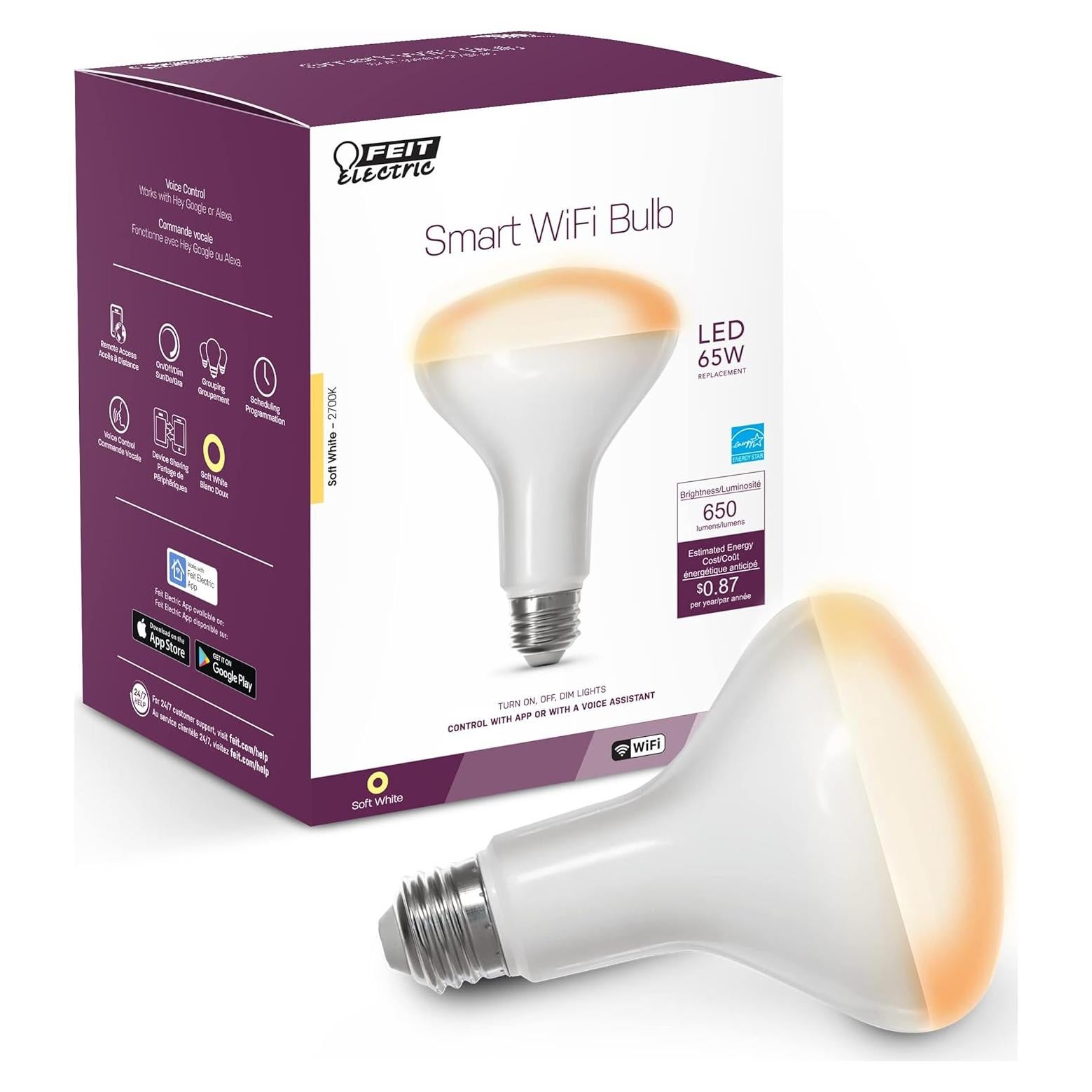 Bombilla LED Inteligente Feit Electric BR30 8W 650 Lúmenes WiFi