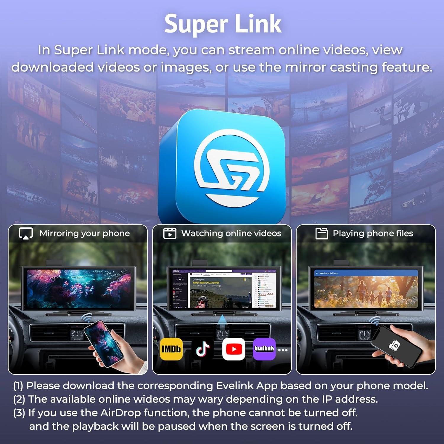 Pantalla Carplay Wonsidary 10.26" HD Táctil con Cámara 4K