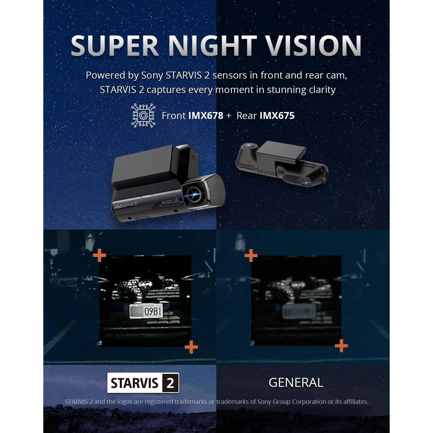 Cámara Dash 4K Magellan Mivue DR50 con GPS y Wi-Fi