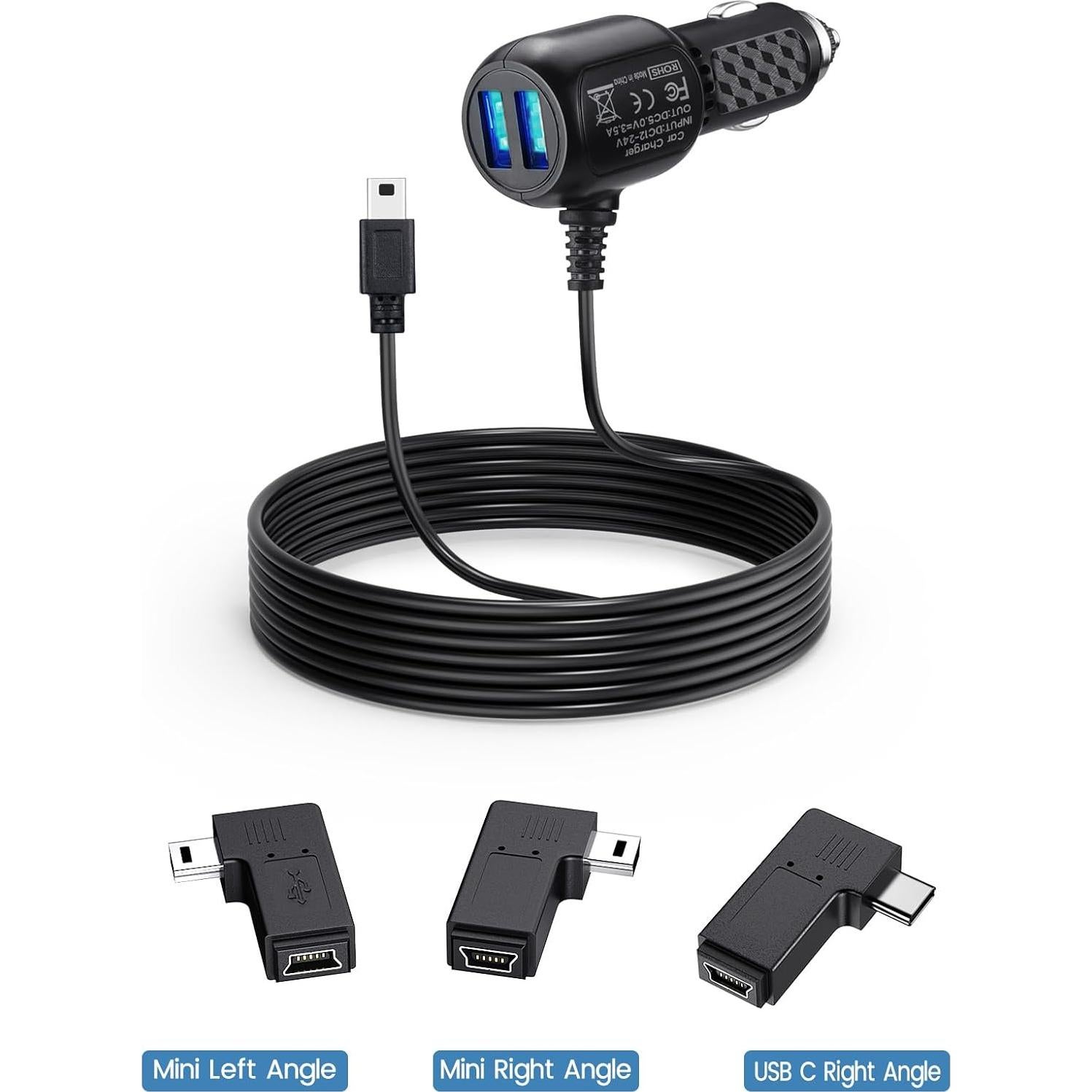 Cable de Alimentación USB para Cámara de Tablero YEAOI 3.35m