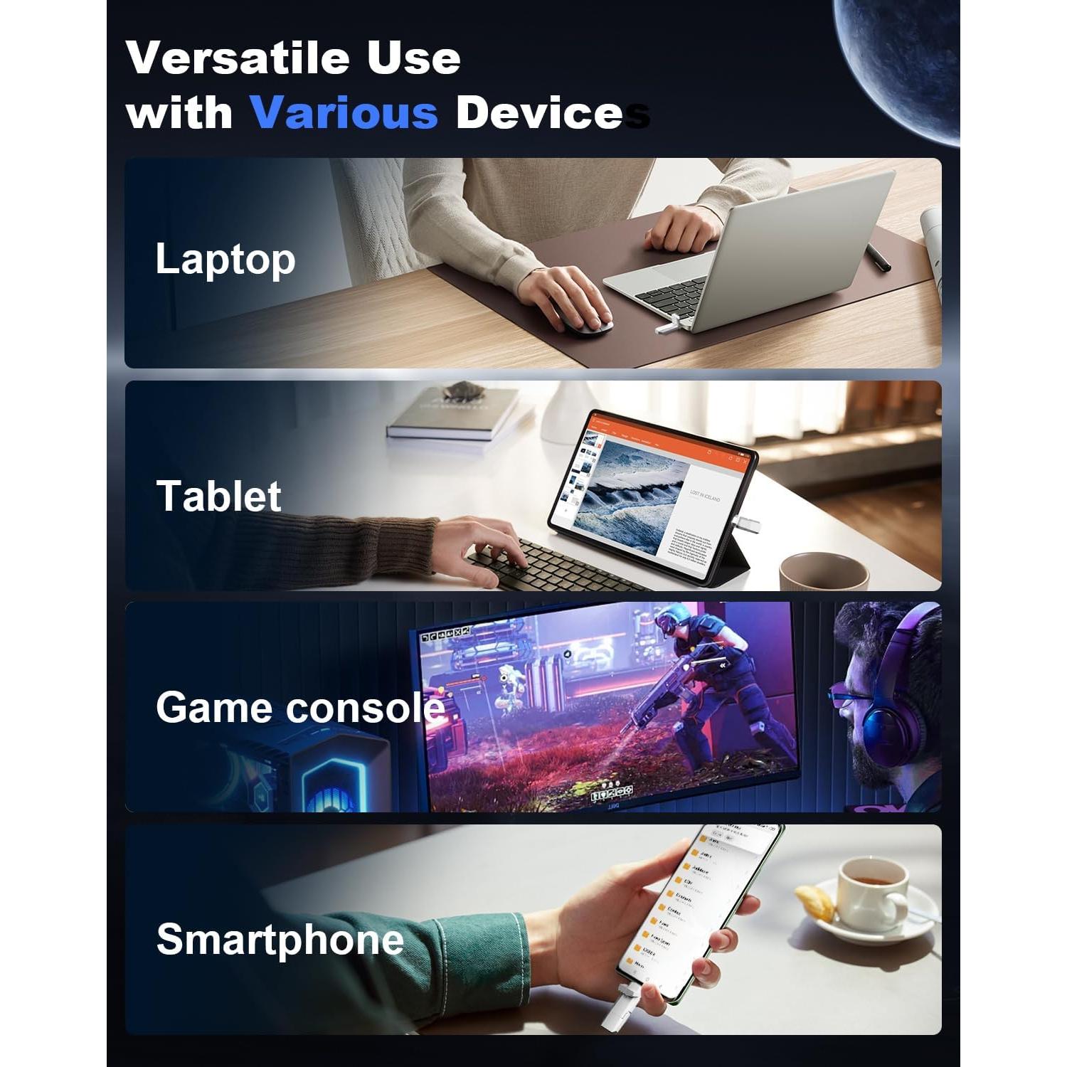 SSD Externo Portátil Orlian 64GB USB 3.2 Tipo C y A