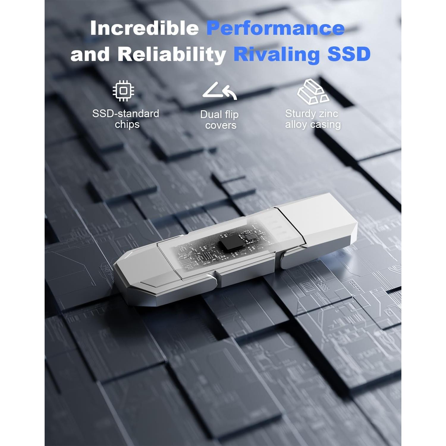 SSD Externo Portátil Orlian 64GB USB 3.2 Tipo C y A