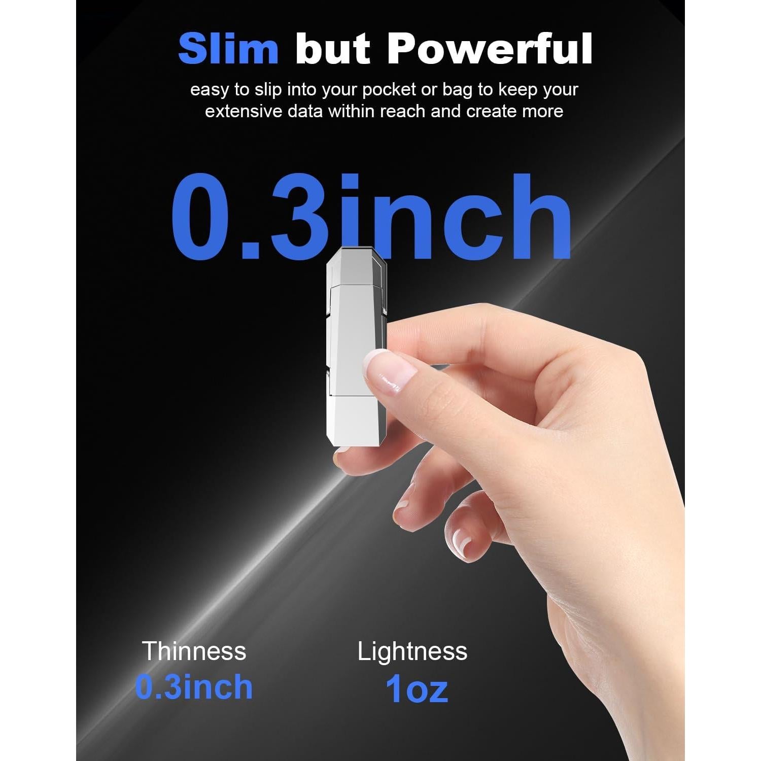 SSD Externo Portátil Orlian 64GB USB 3.2 Tipo C y A