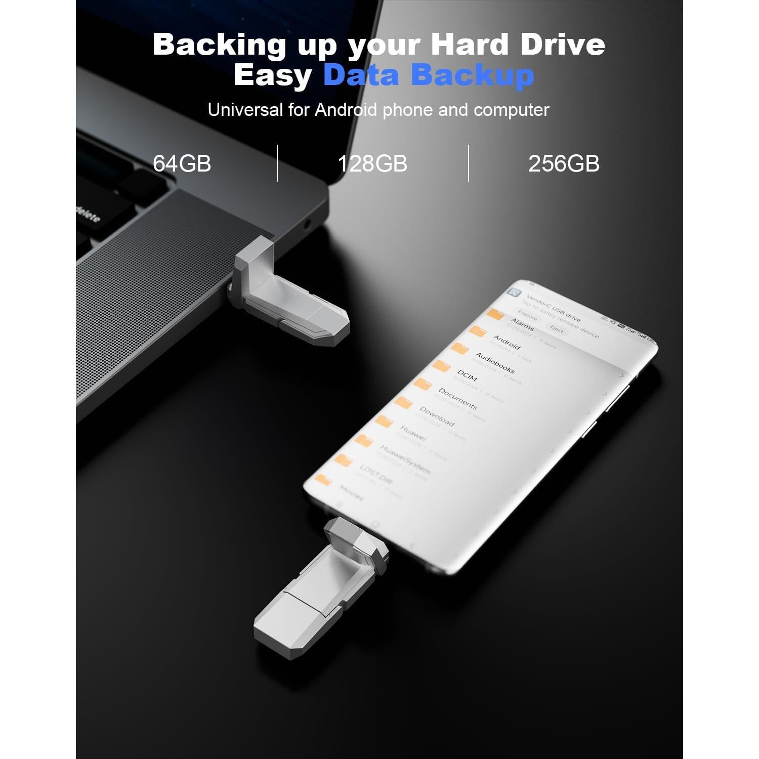 SSD Externo Portátil Orlian 64GB USB 3.2 Tipo C y A