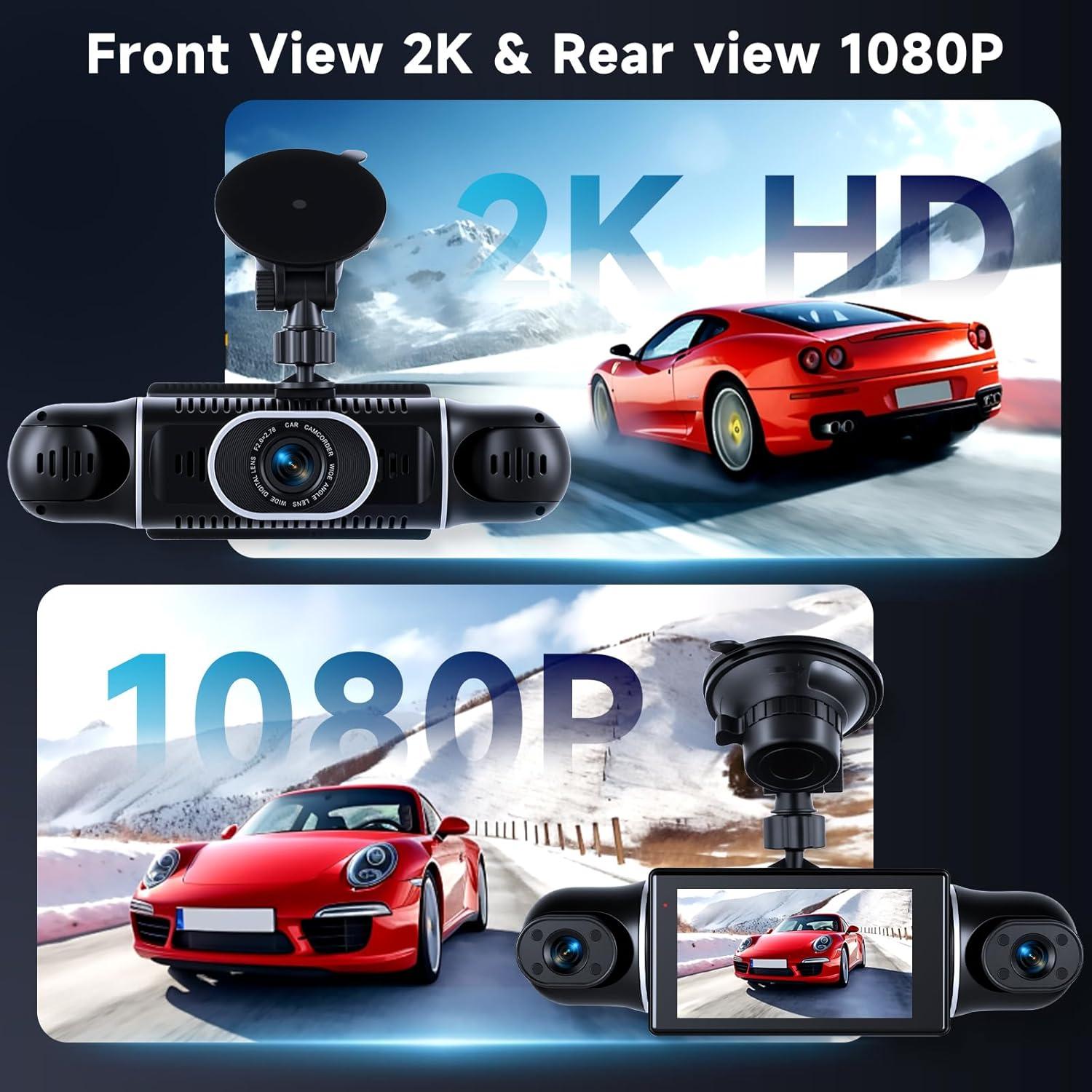 Cámara Dash 4 Canales METEESER 2K 2560x1440P WiFi GPS