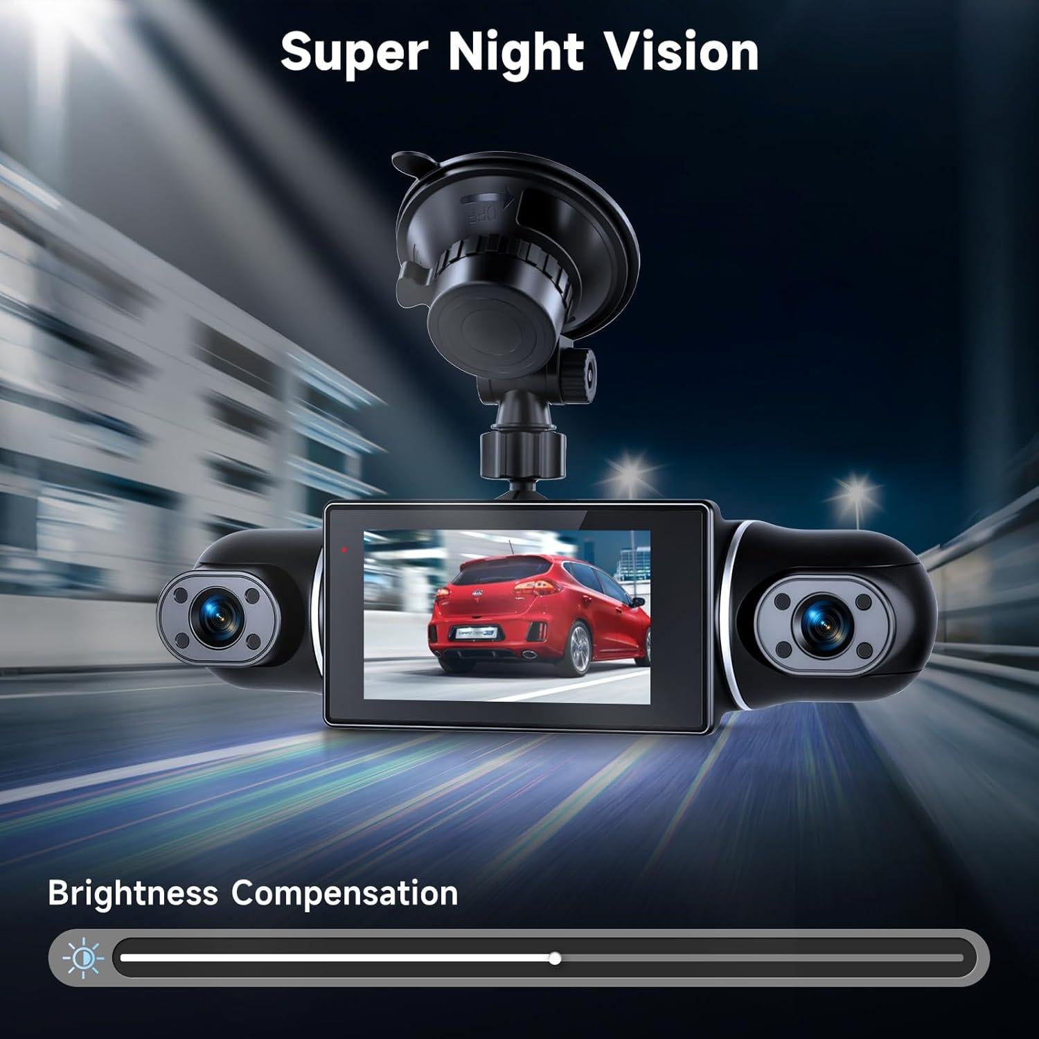 Cámara Dash 4 Canales METEESER 2K 2560x1440P WiFi GPS