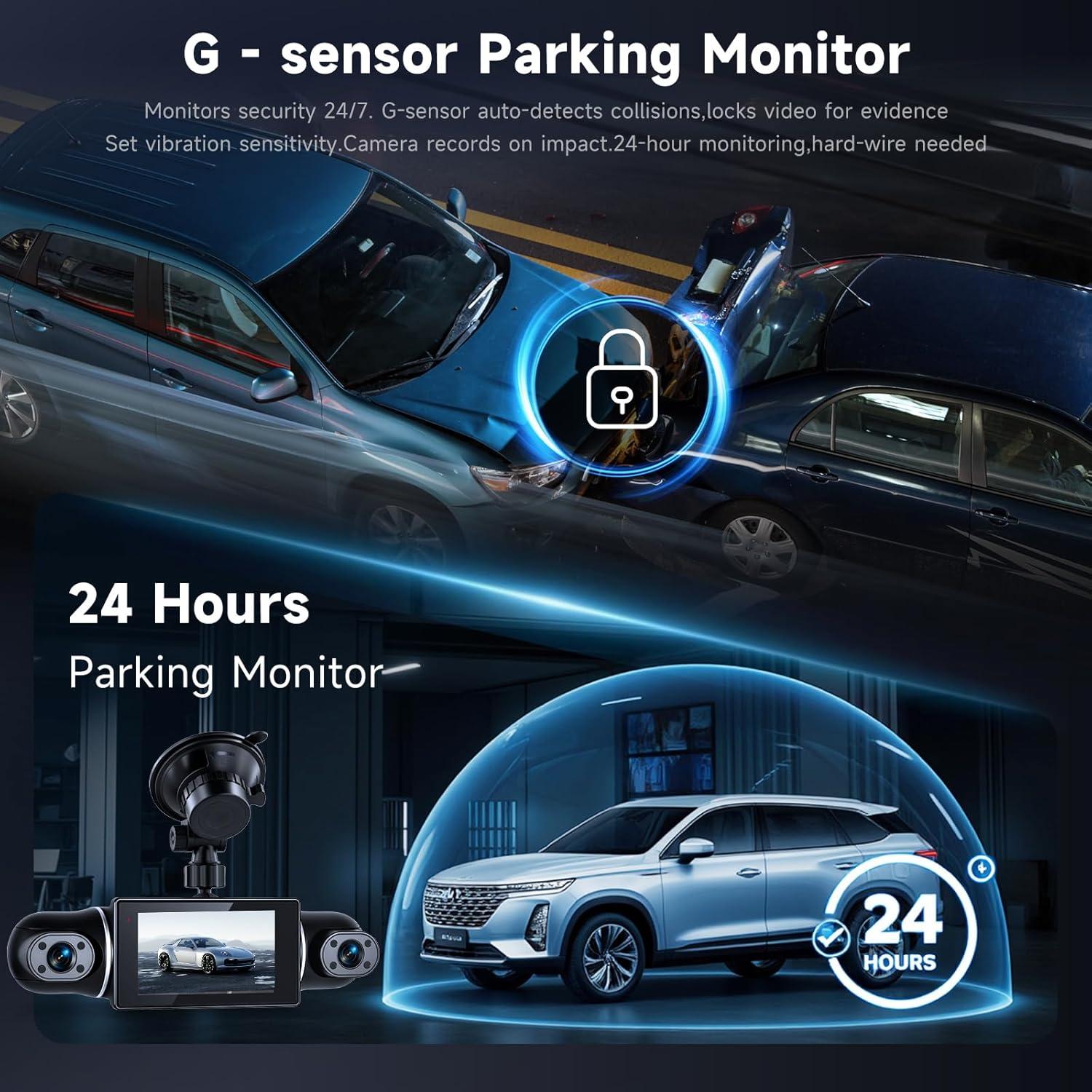 Cámara Dash 4 Canales METEESER 2K 2560x1440P WiFi GPS